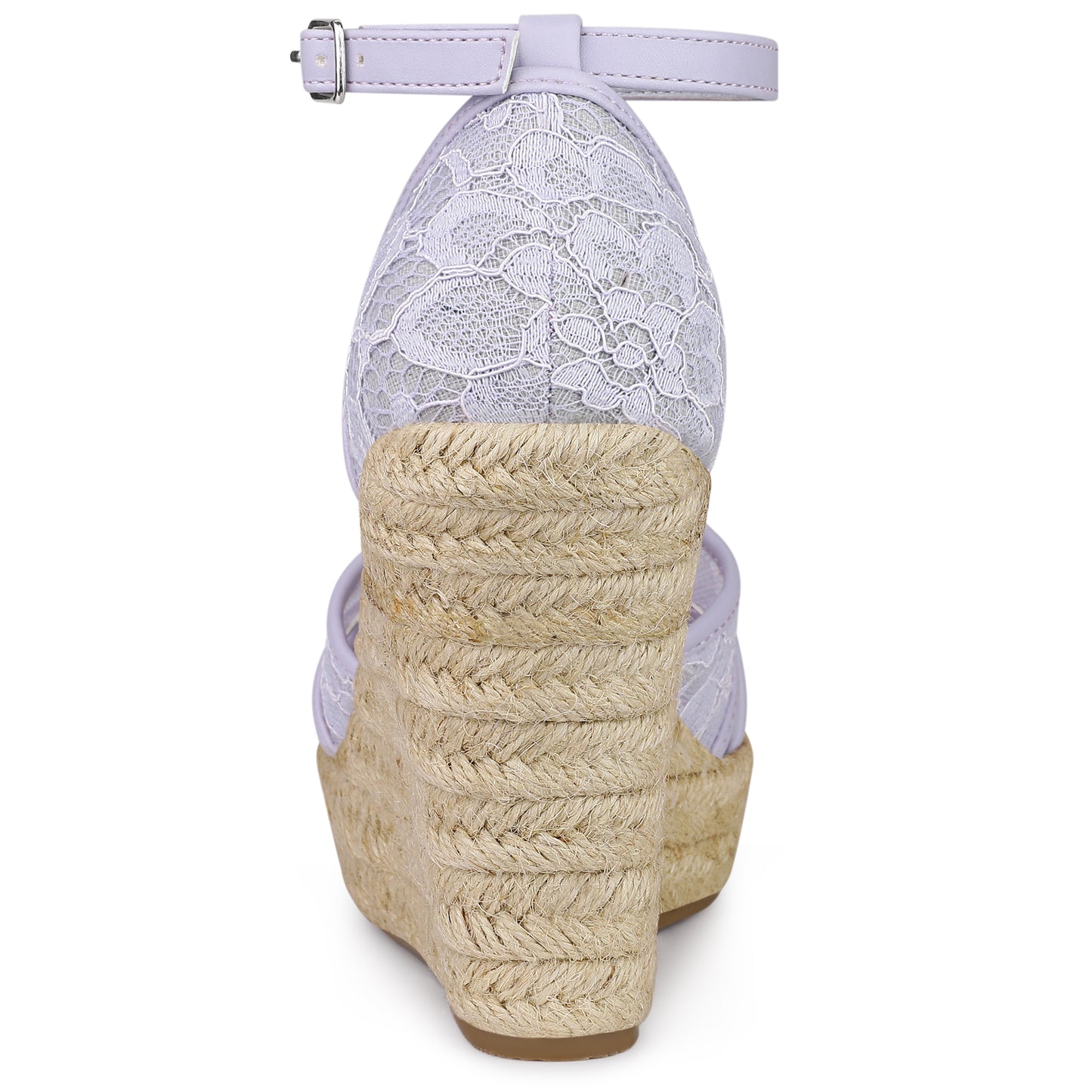 Sandalias de cuña con tiras en el tobillo para mujer