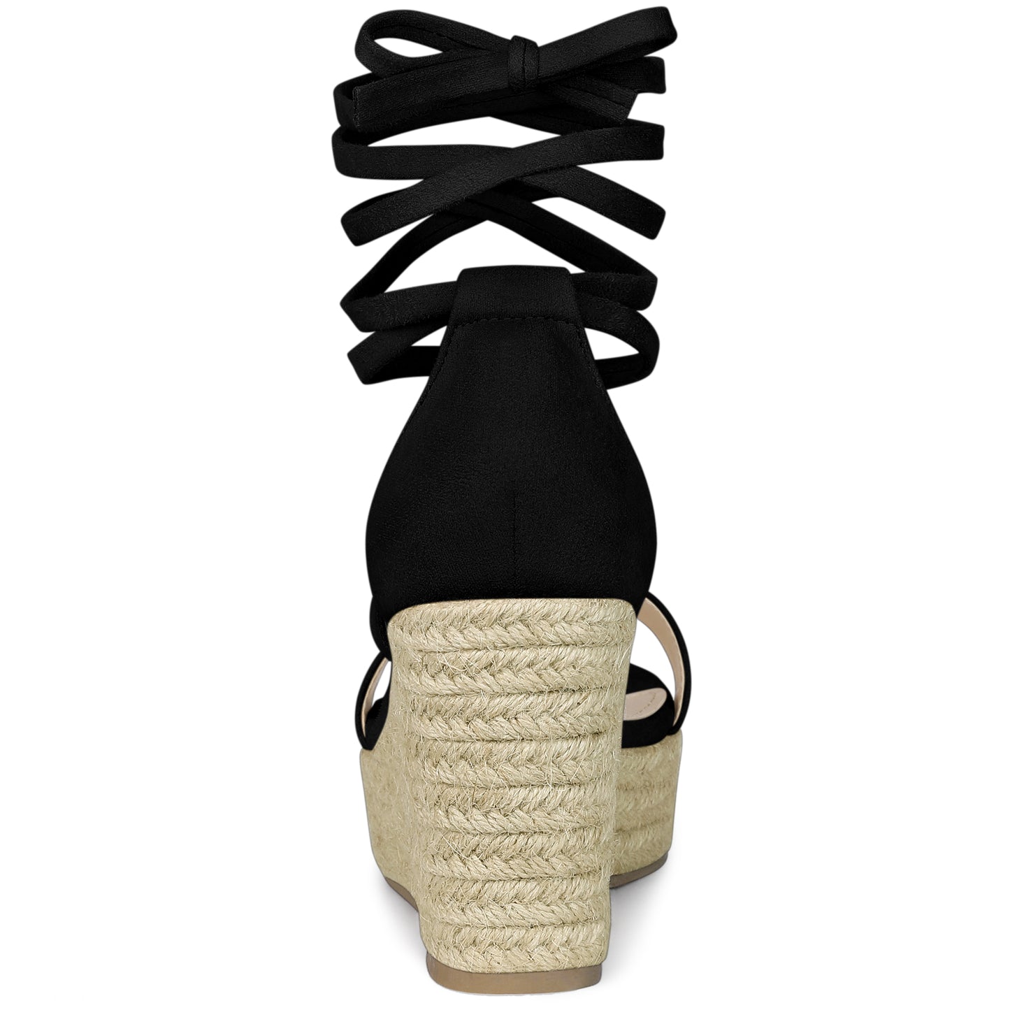 Sandalias de plataforma con cuña y cordones para mujer