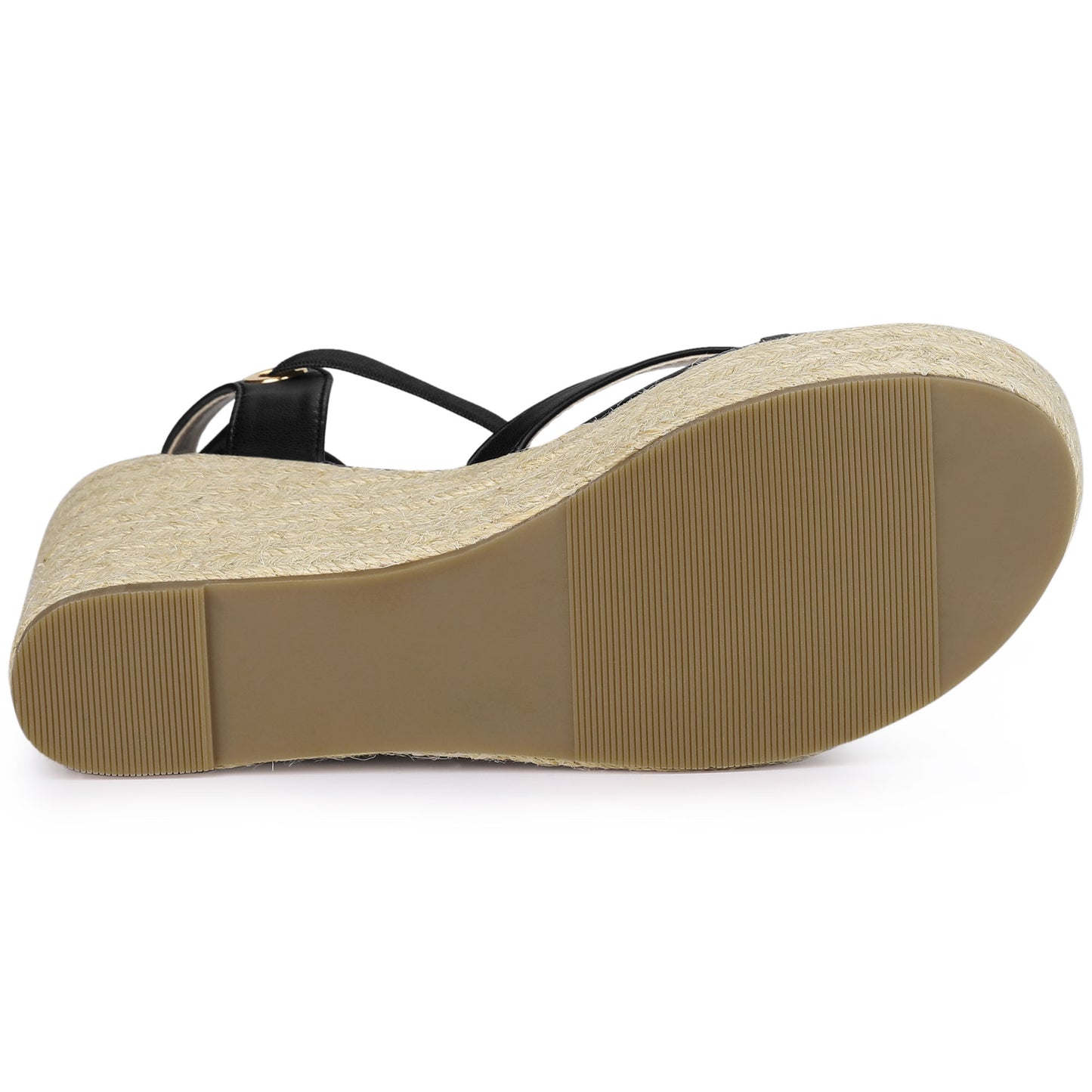 Sandalias de cuña con plataforma y tiras para mujer