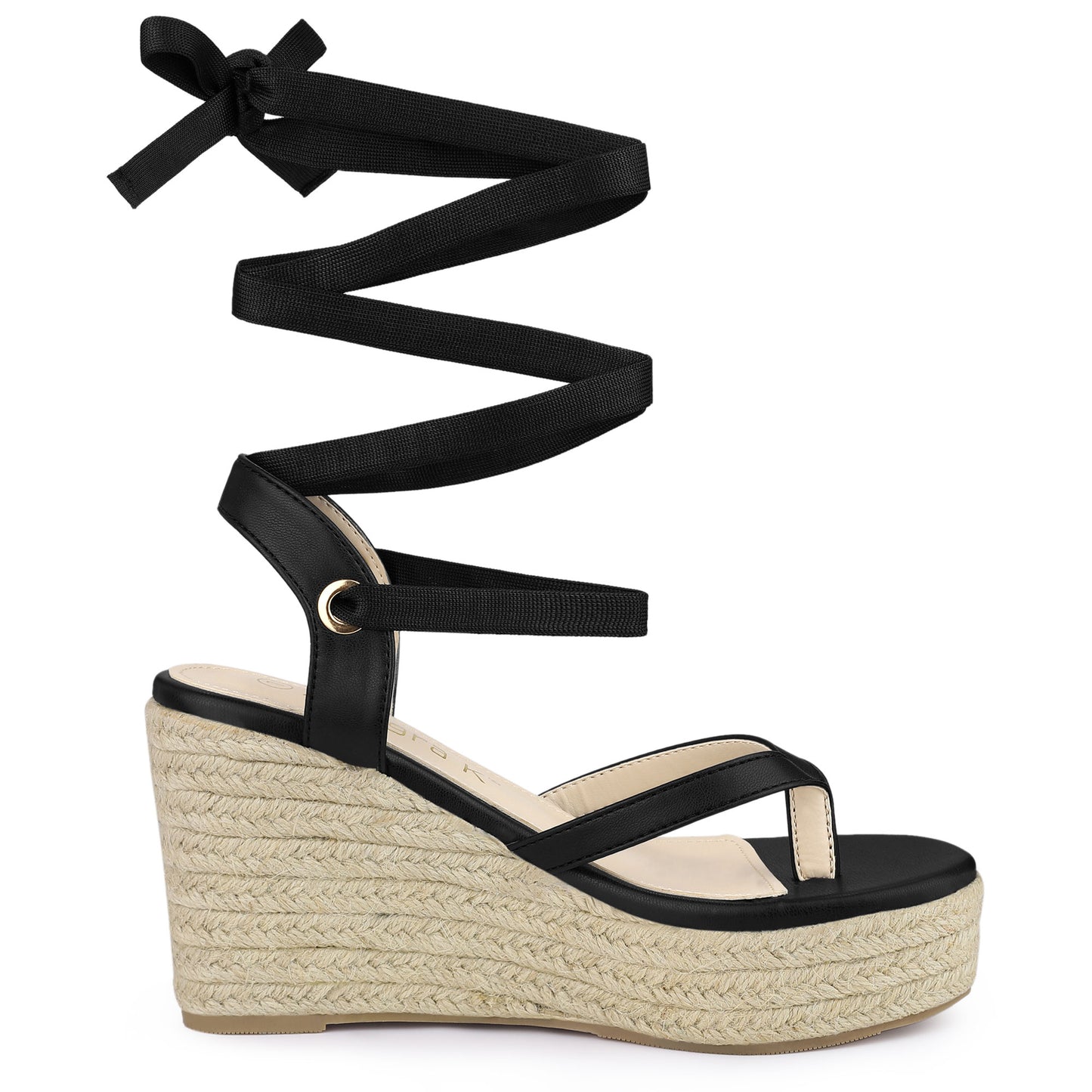 Sandalias de cuña con plataforma y tiras para mujer