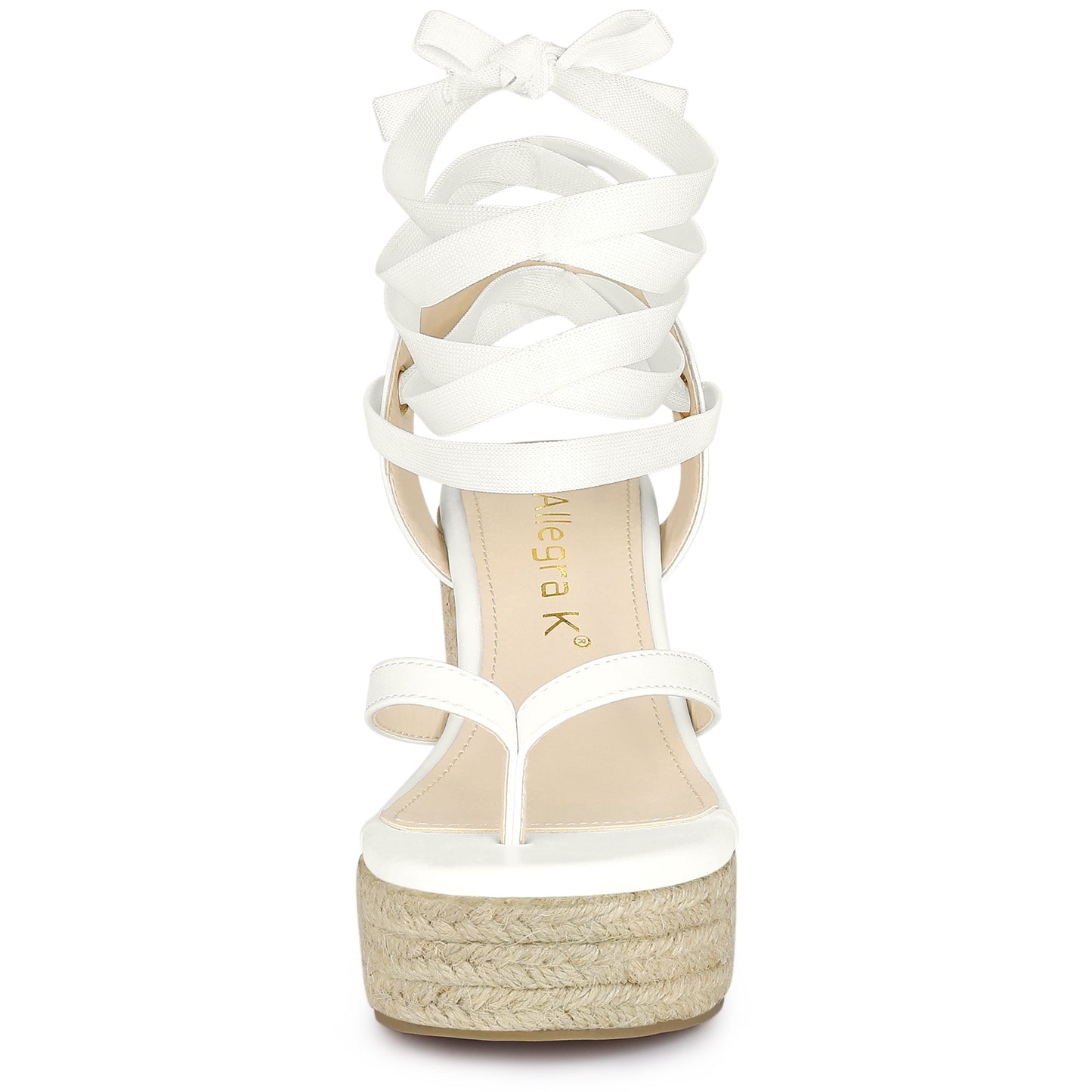 Sandalias de cuña con plataforma y tiras para mujer