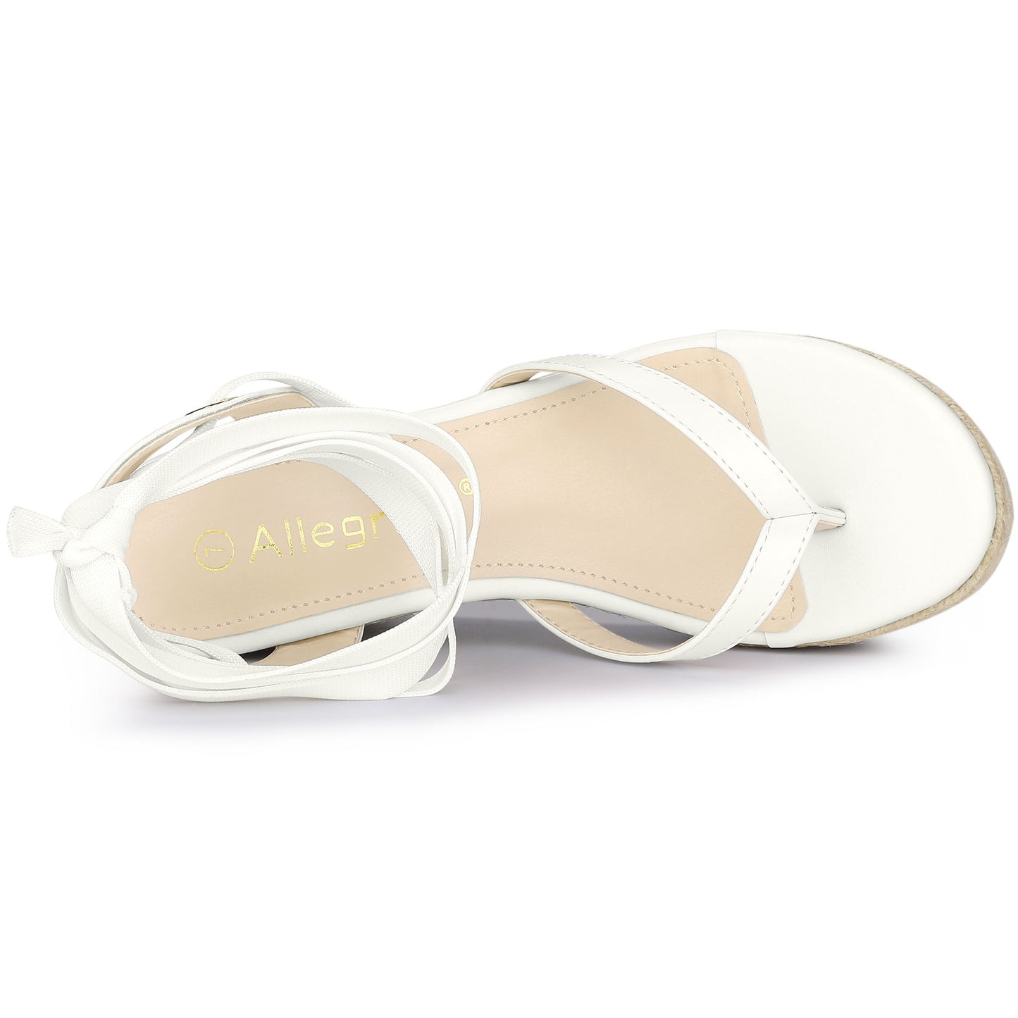 Sandalias de cuña con plataforma y tiras para mujer