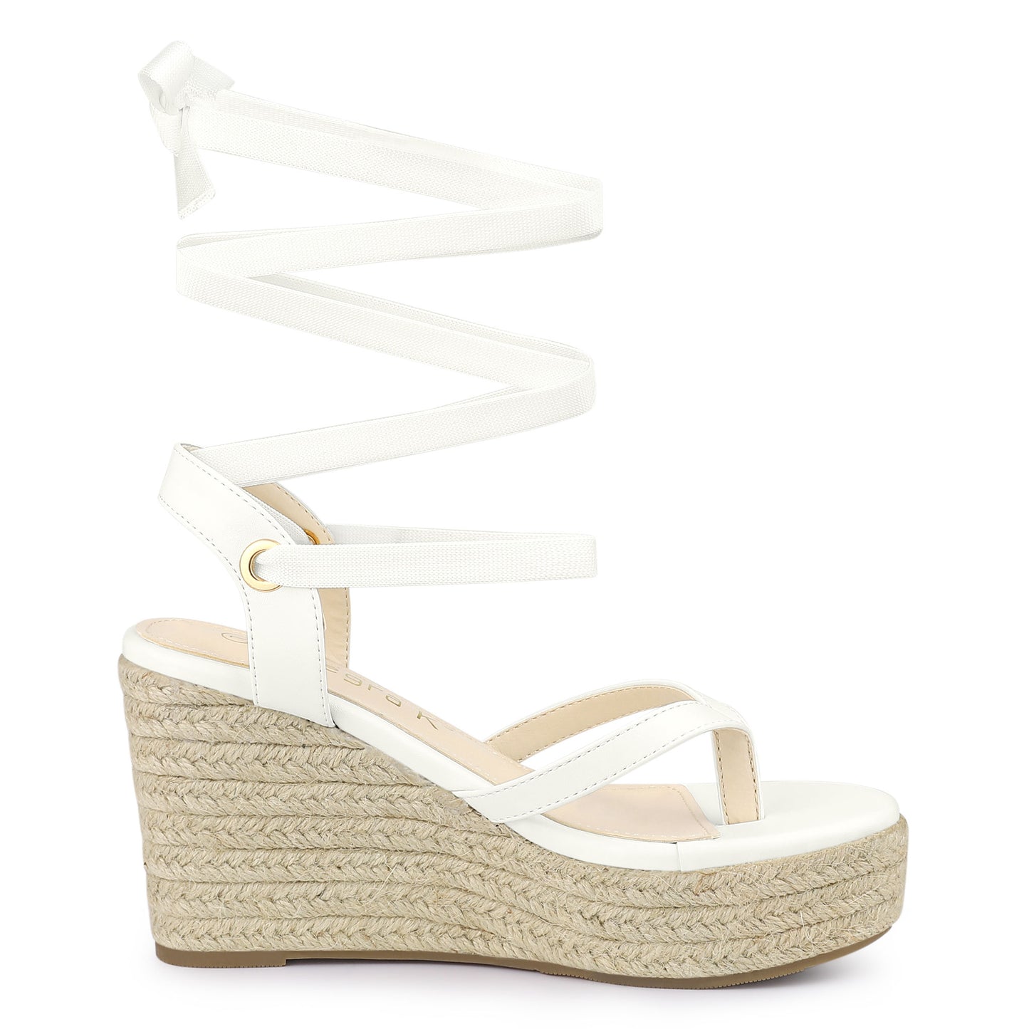 Sandalias de cuña con plataforma y tiras para mujer