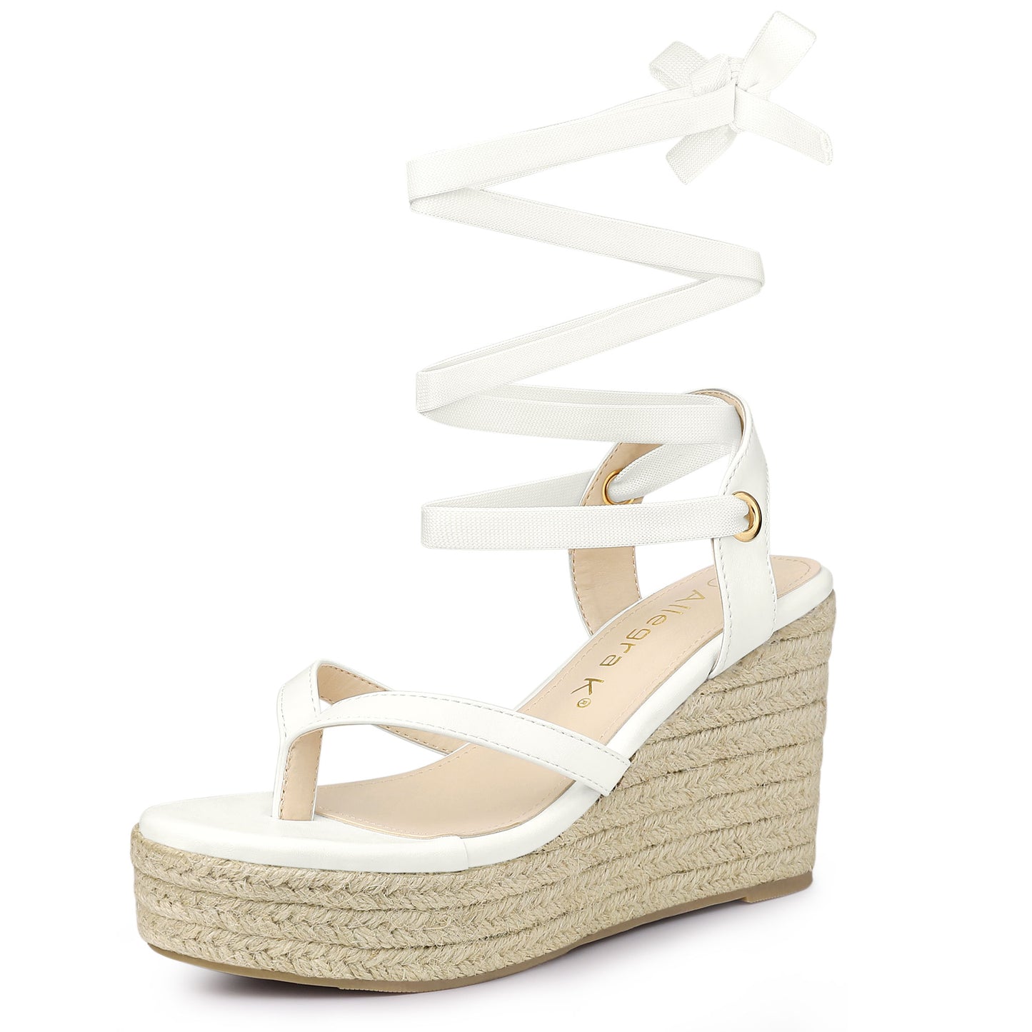 Sandalias de cuña con plataforma y tiras para mujer