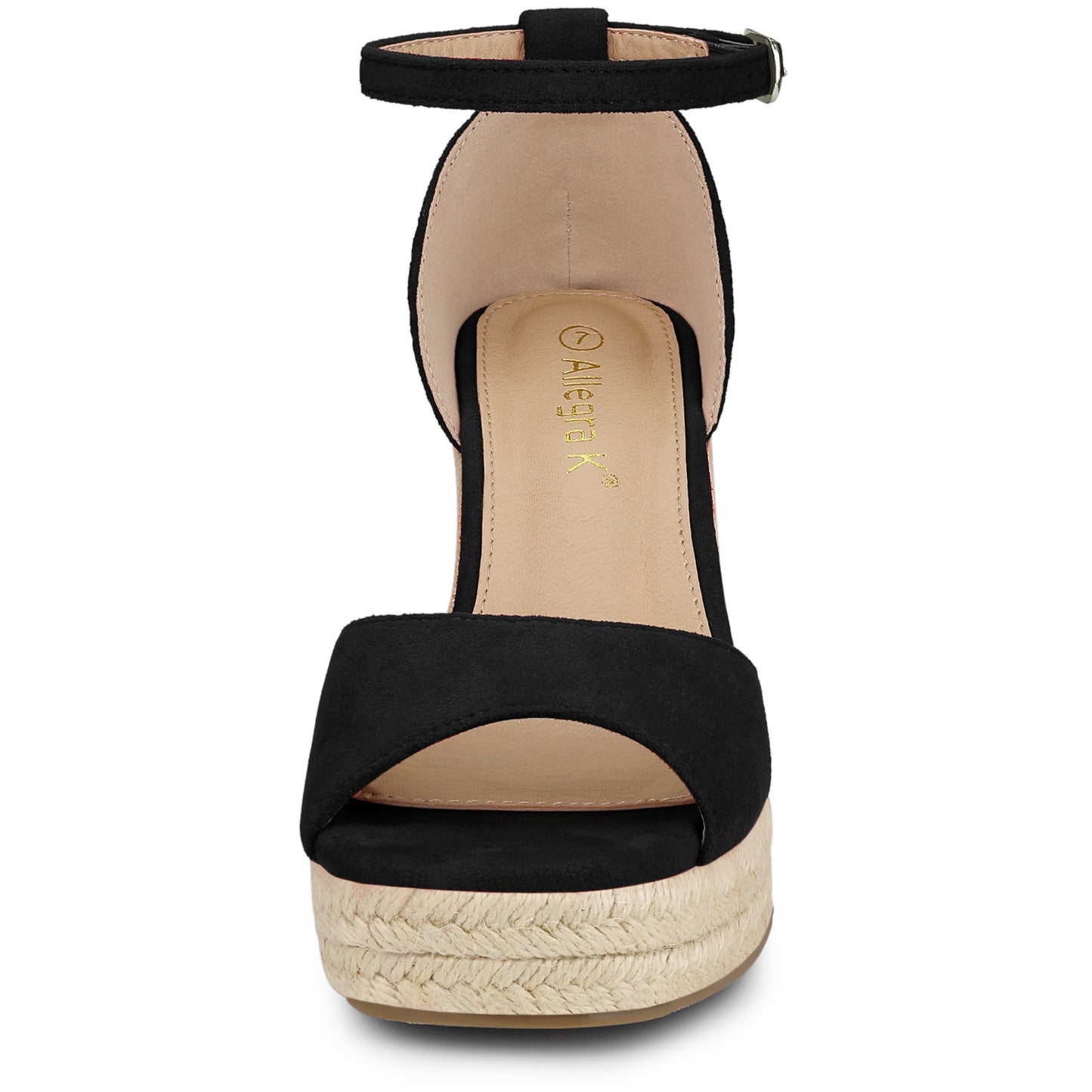 Sandalias de plataforma con tiras en el tobillo y tacón de cuña para mujer