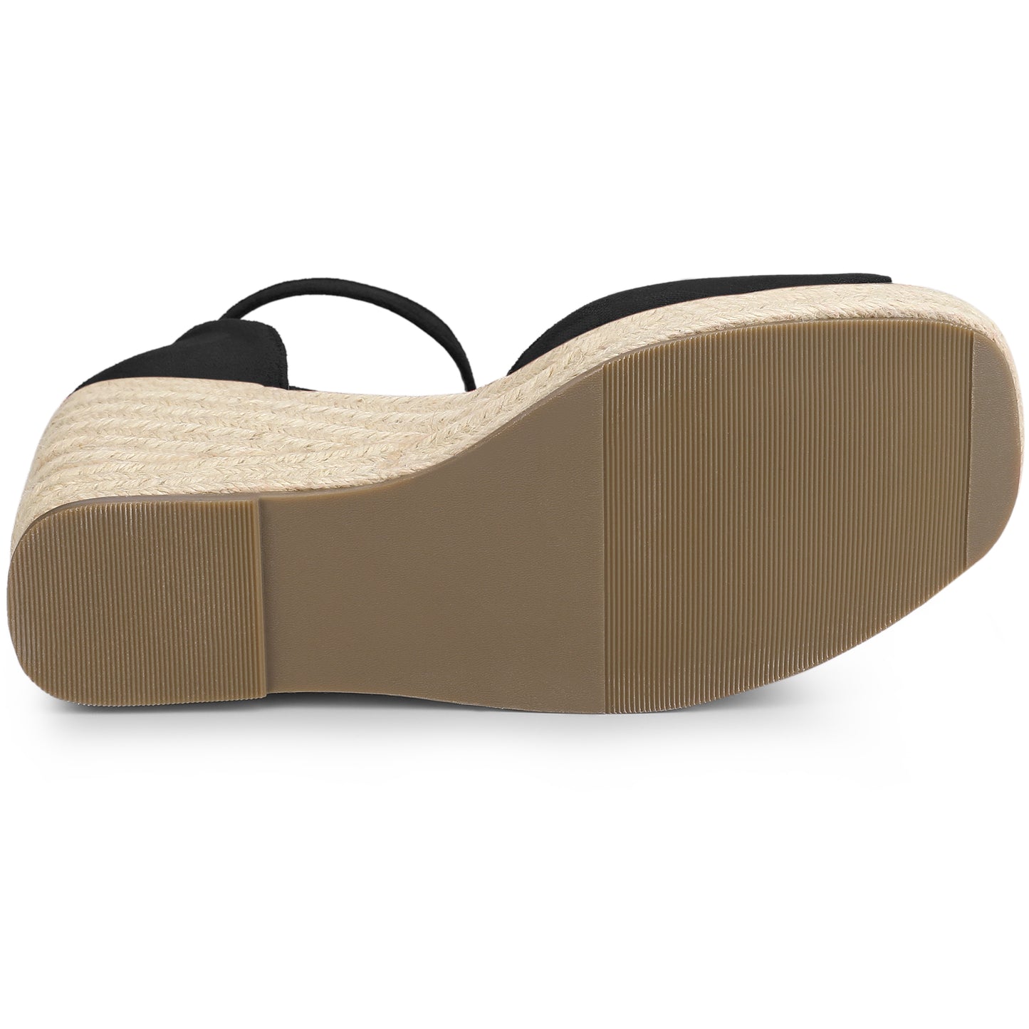 Sandalias de plataforma con tiras en el tobillo y tacón de cuña para mujer