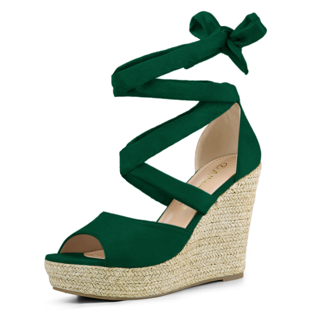 Alpargatas con cordones y plataforma para mujer