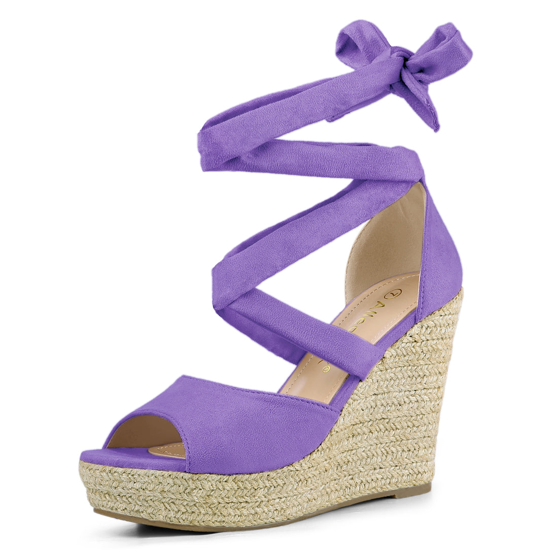Alpargatas con cordones y plataforma para mujer