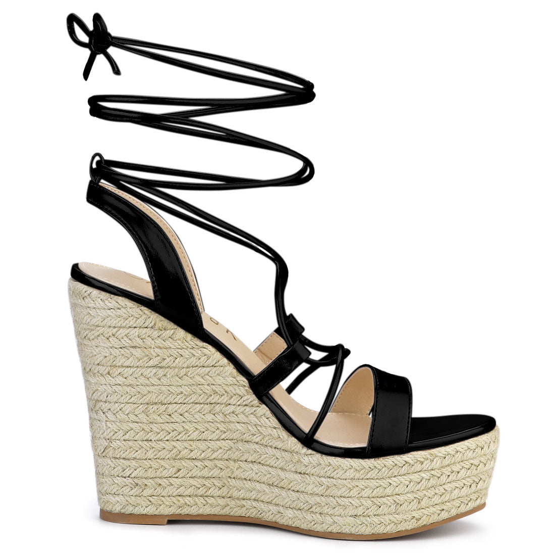 Women's Espadrilles Platform Wedges Heel Lace Up Sandals