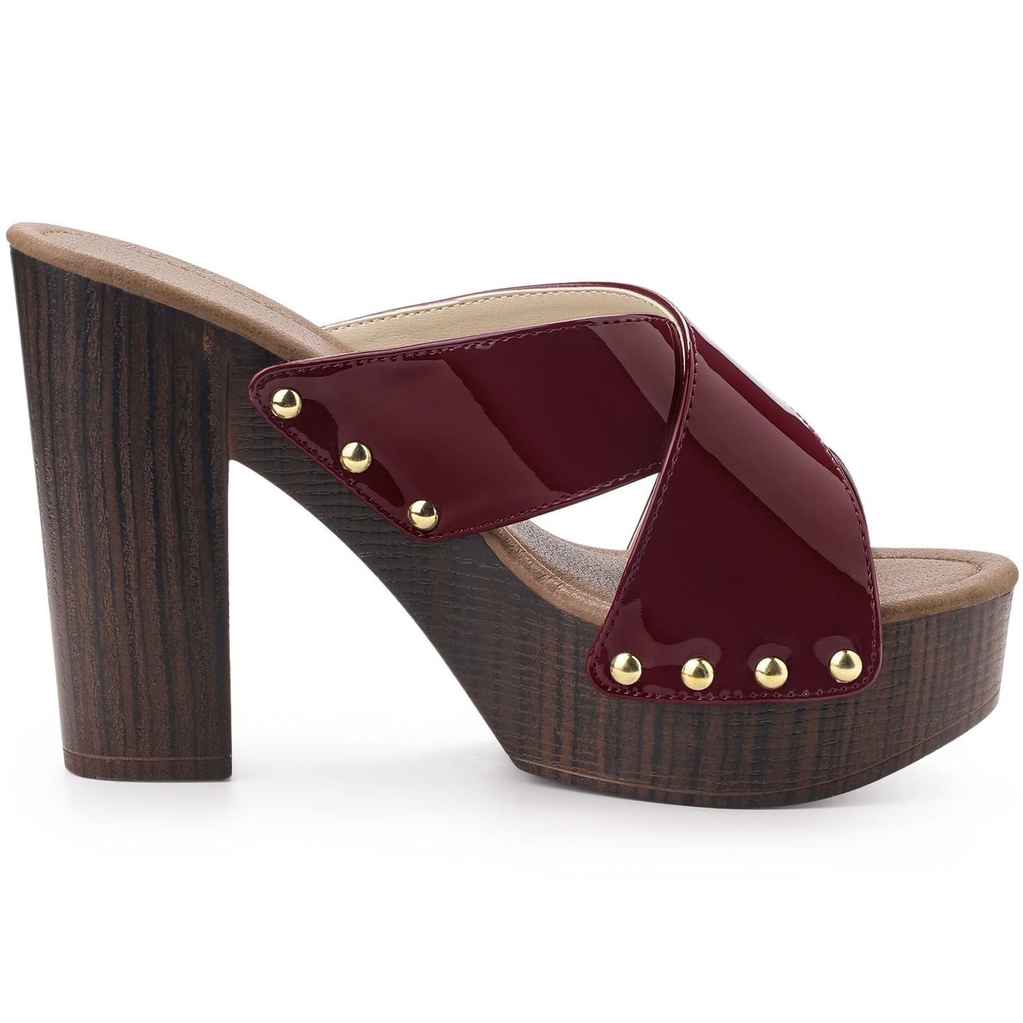 Women Platform Crisscross Strap Chunky Heels Sandals