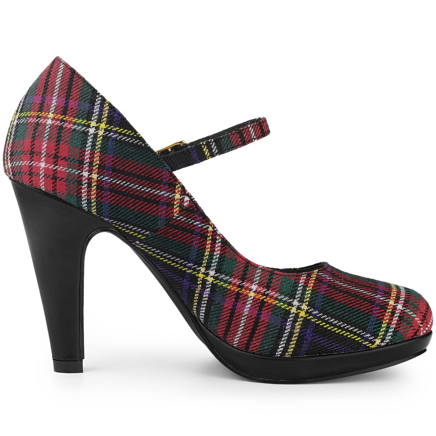 Zapatos Mary Jane con plataforma y tacón de aguja de pata de gallo para mujer