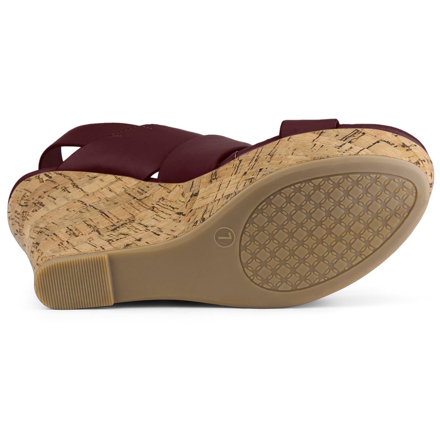 Women's Wood Decoration Strappy Platform Wedge Sandals