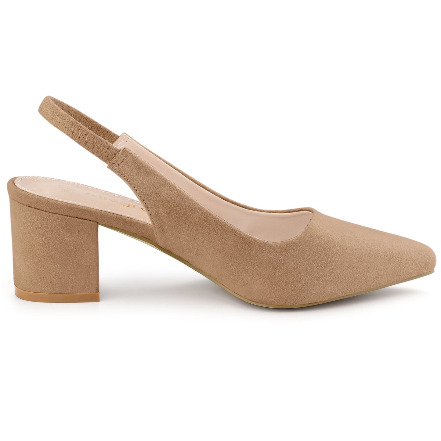 Women's Pointed Toe Block Heel Pumps Slingback Heels