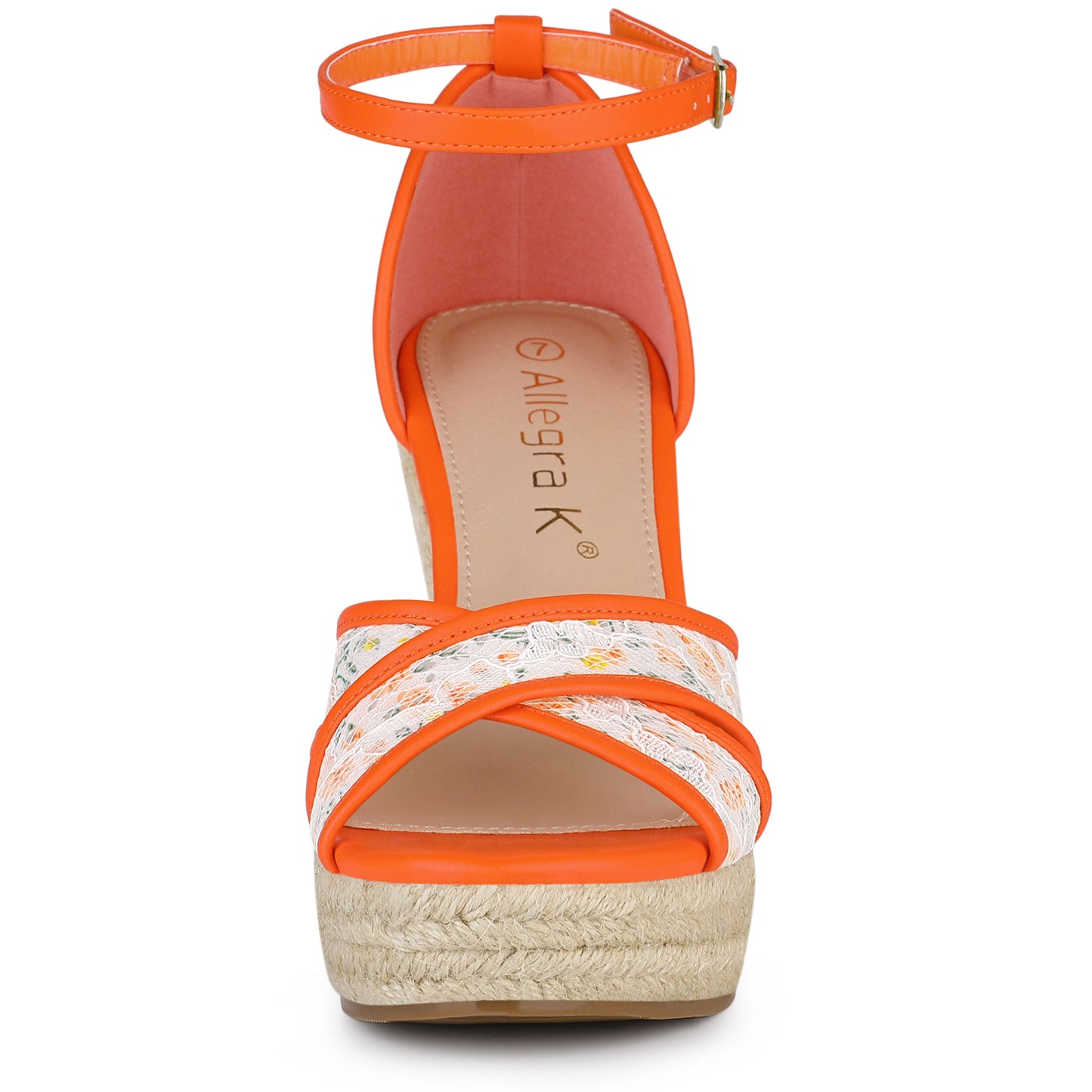 Sandalias de cuña con tiras en el tobillo para mujer