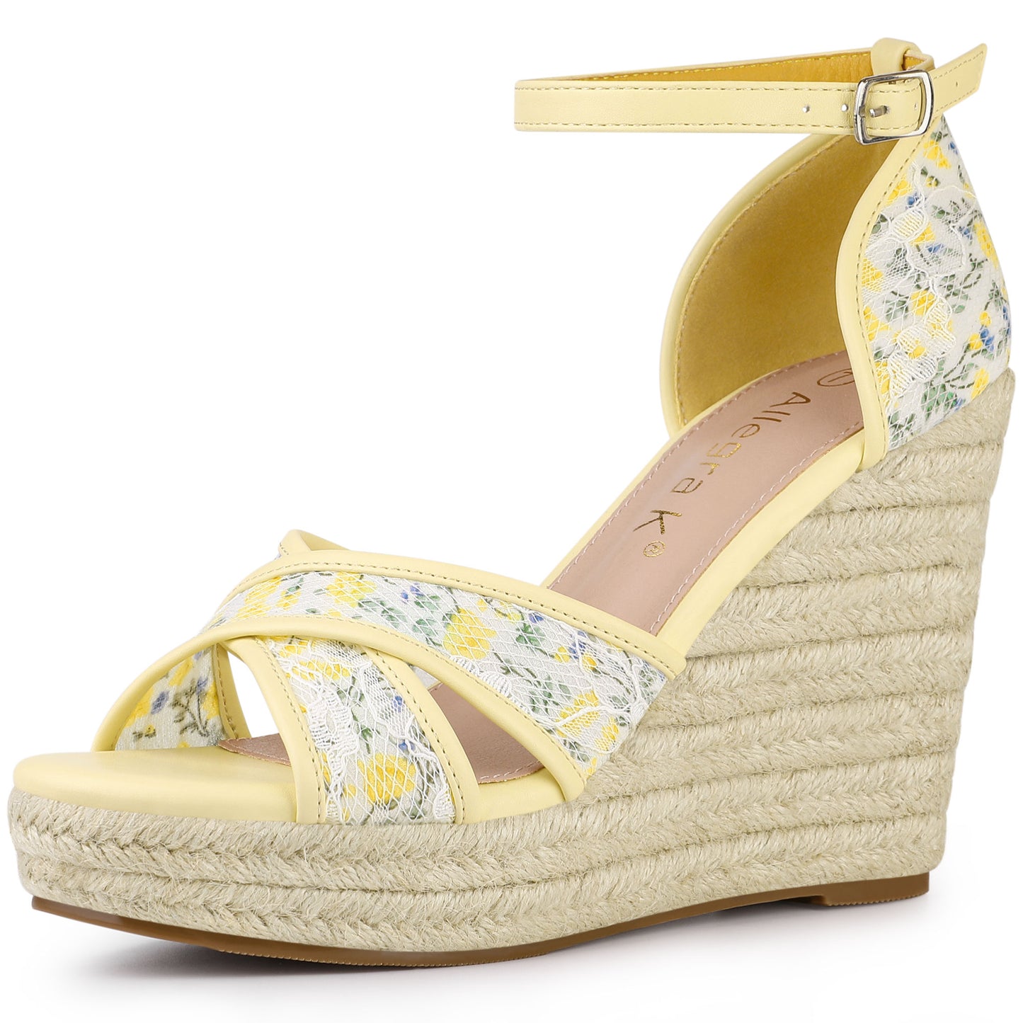 Women's Ankle Strap Espadrille Wedge Heel Sandals