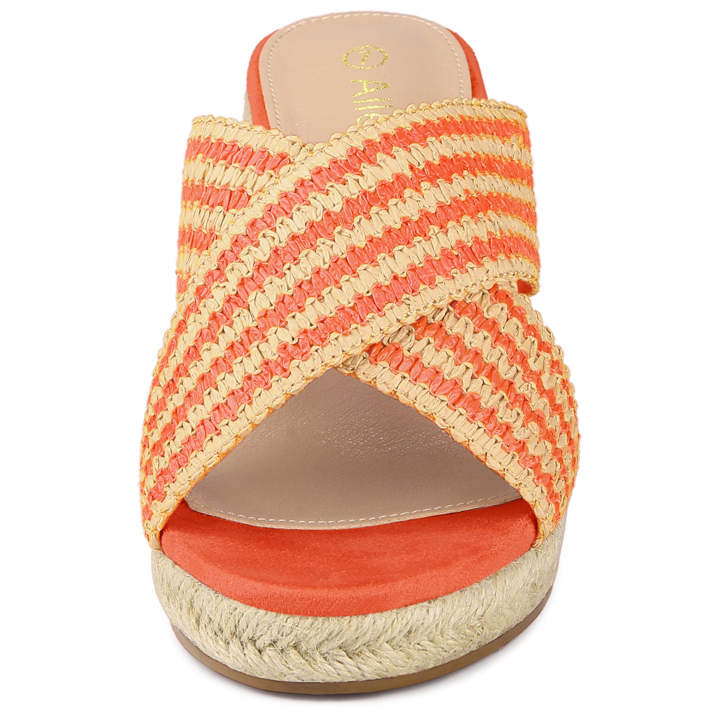 Sandalias de cuña con plataforma y tiras cruzadas para mujer