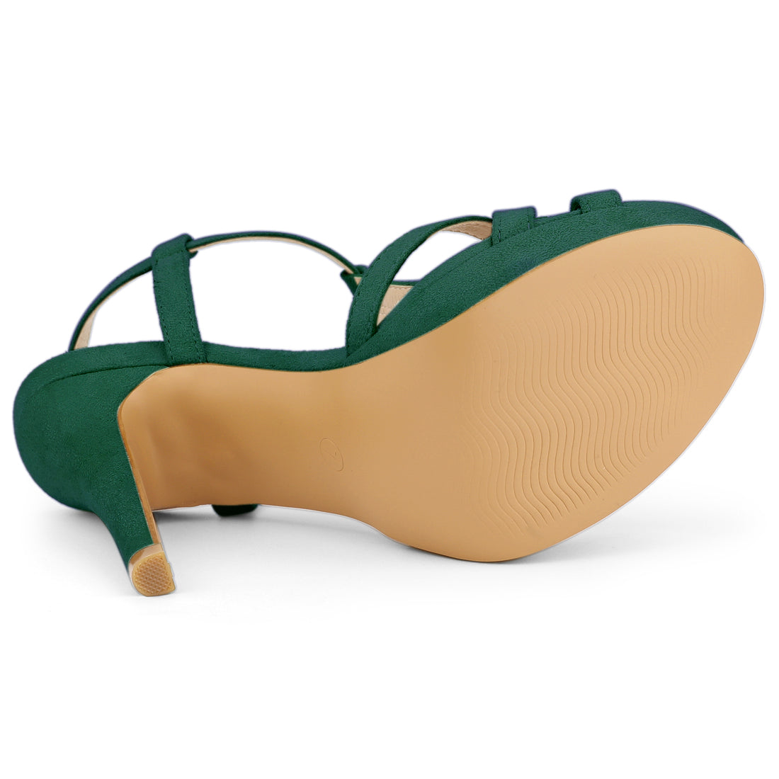 Sandalias de tacón de aguja con plataforma y tira en T para mujer