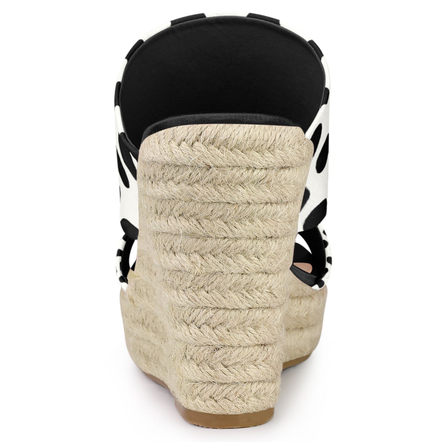 Sandalias de cuña con plataforma y tacón de lunares para mujer