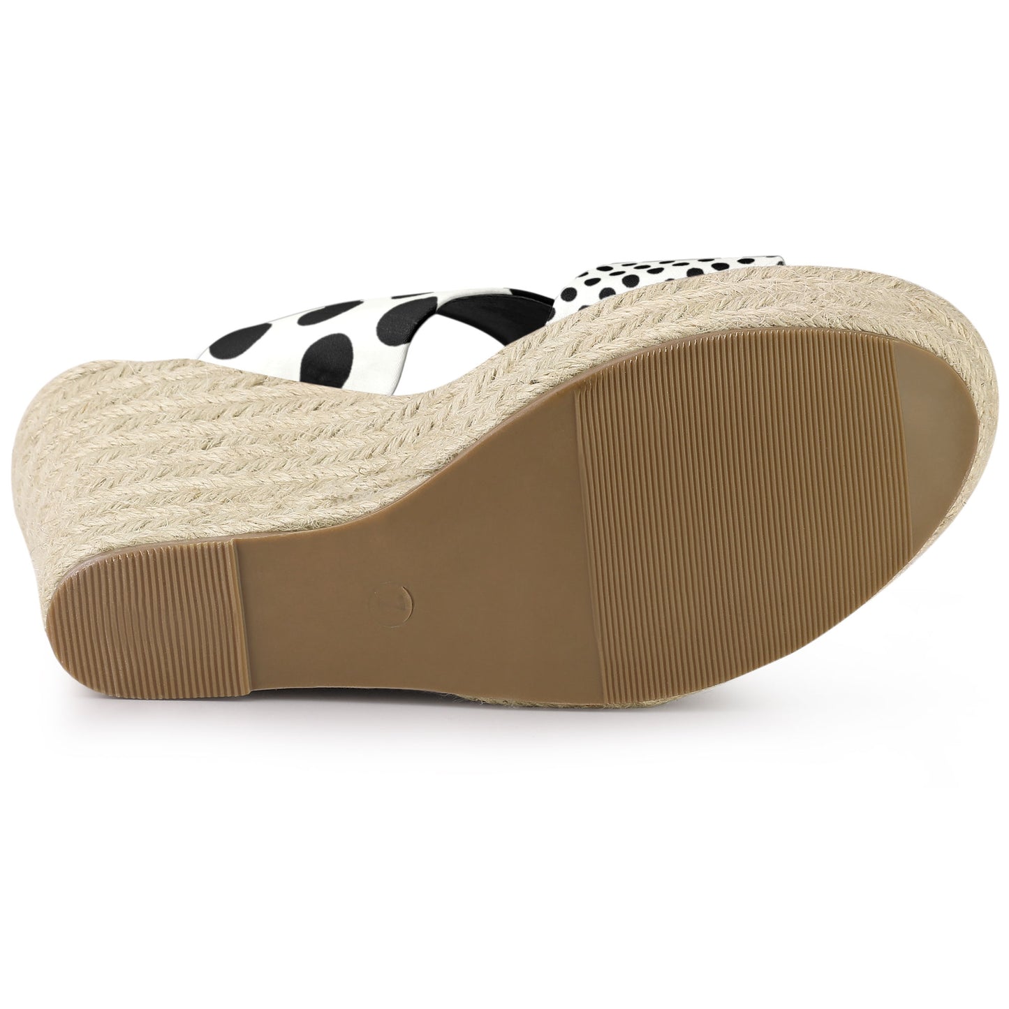 Sandalias de cuña con plataforma y tacón de lunares para mujer