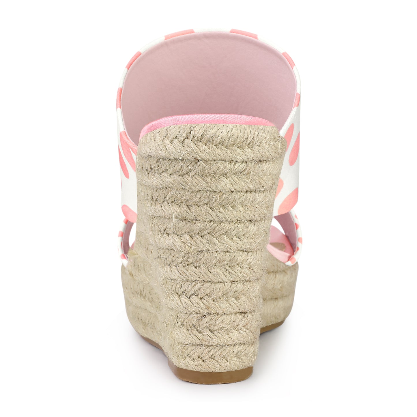 Sandalias de cuña con plataforma y tacón de lunares para mujer