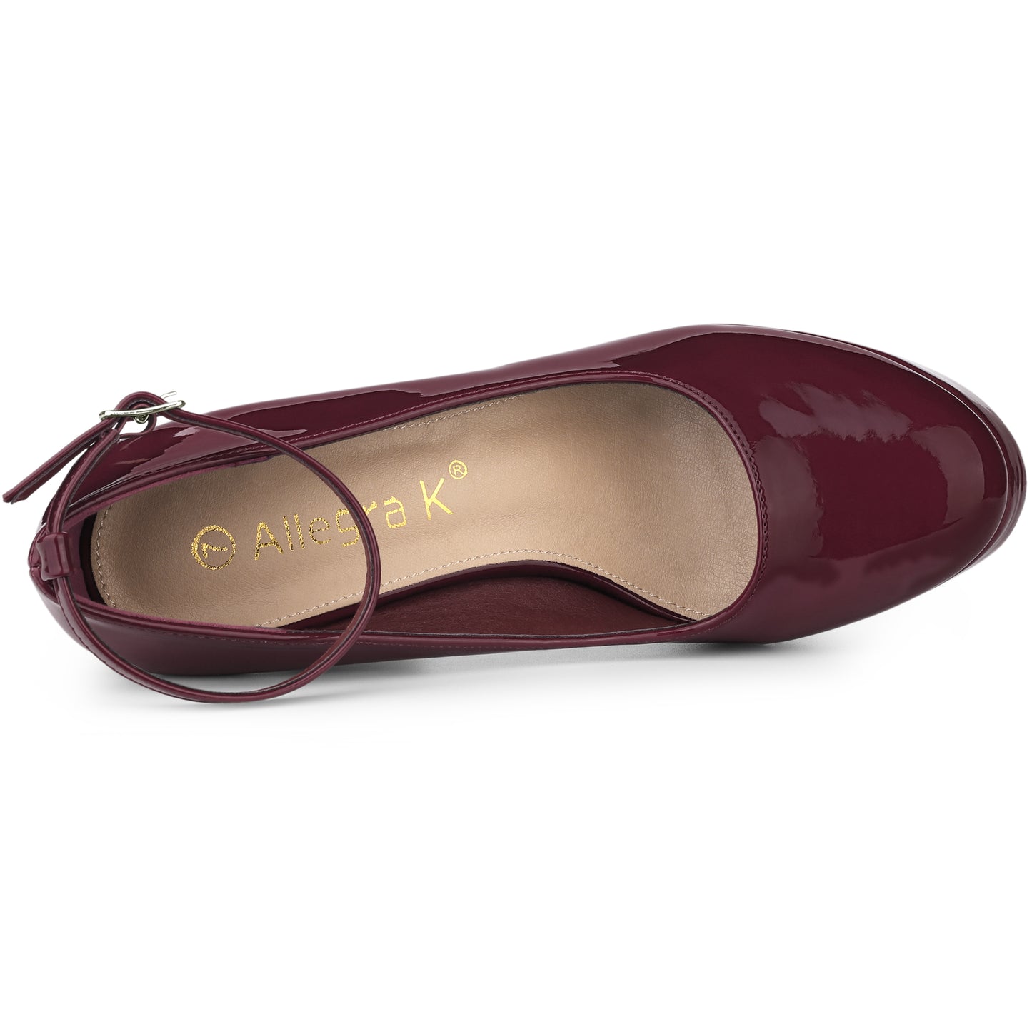 Zapatos Mary Jane de tacón grueso con plataforma y tira al tobillo para mujer