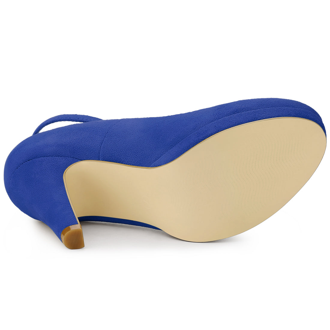 Zapatos de tacón de aguja con tiras en el tobillo y punta redonda para mujer