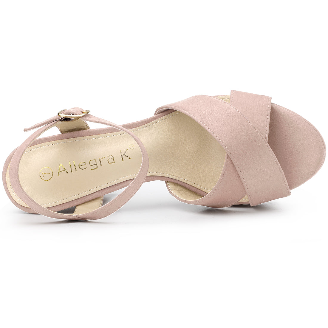 Sandalias de plataforma con tacón grueso y tira trasera para mujer