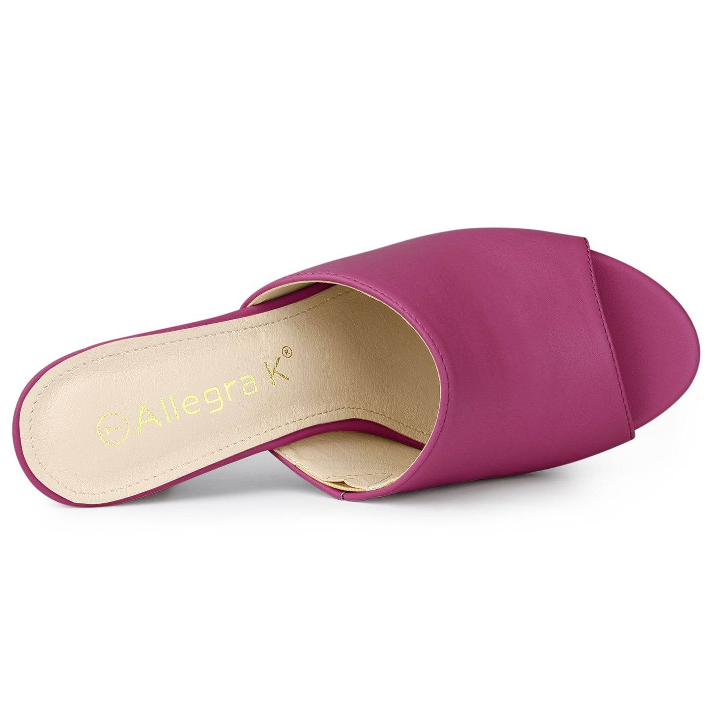 Women's Slip On Block Heel Slide Sandals