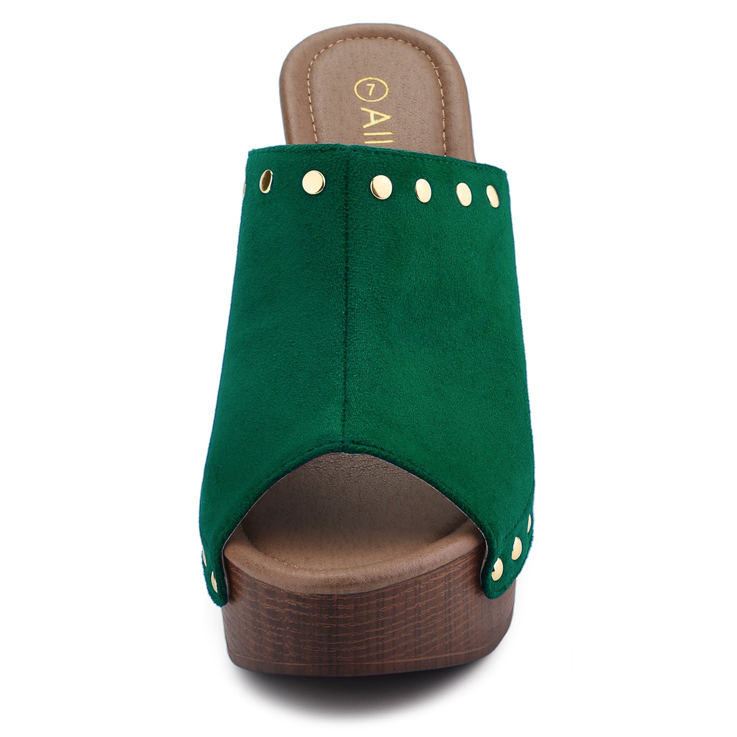 Women's Open Toe Platform Block Heel Slides Sandals
