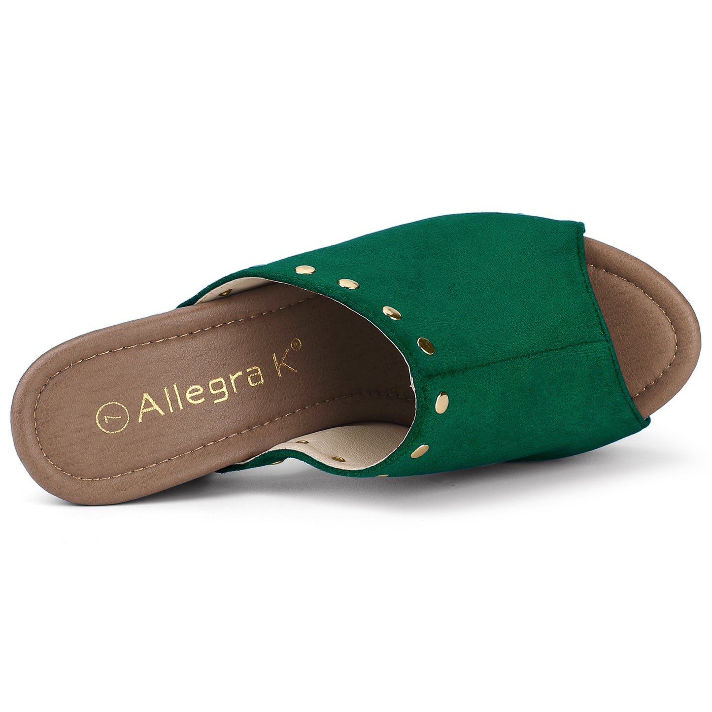 Women's Open Toe Platform Block Heel Slides Sandals