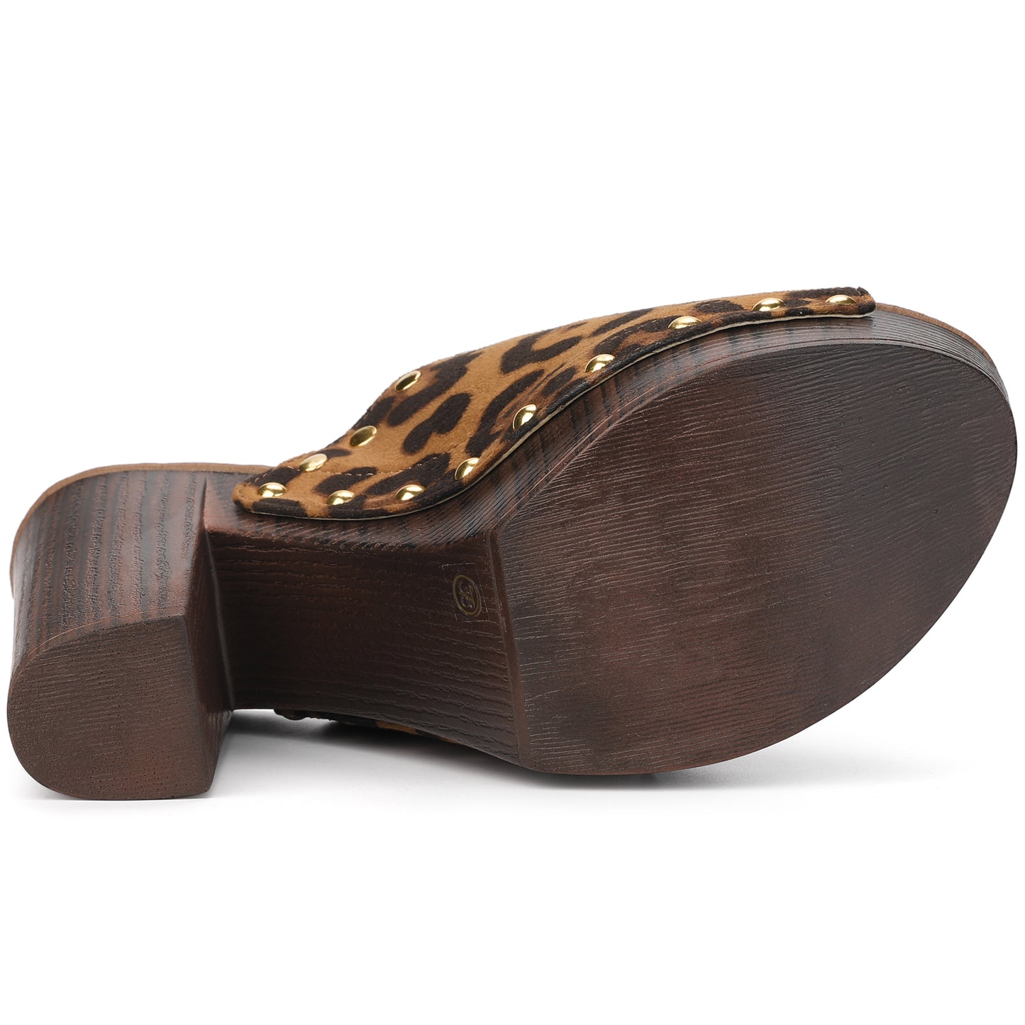 Women's Open Toe Platform Block Heel Slides Sandals