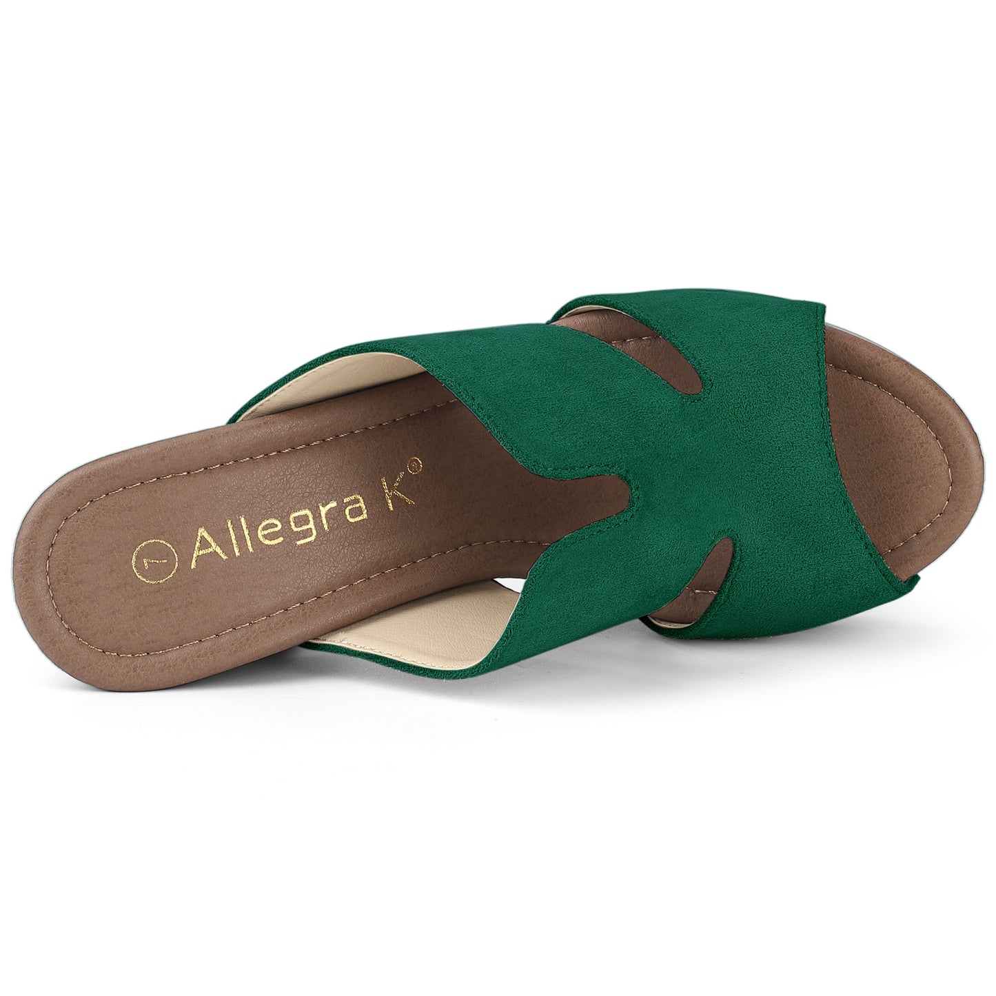 Sandalias de tacón alto con plataforma de ante sintético para mujer
