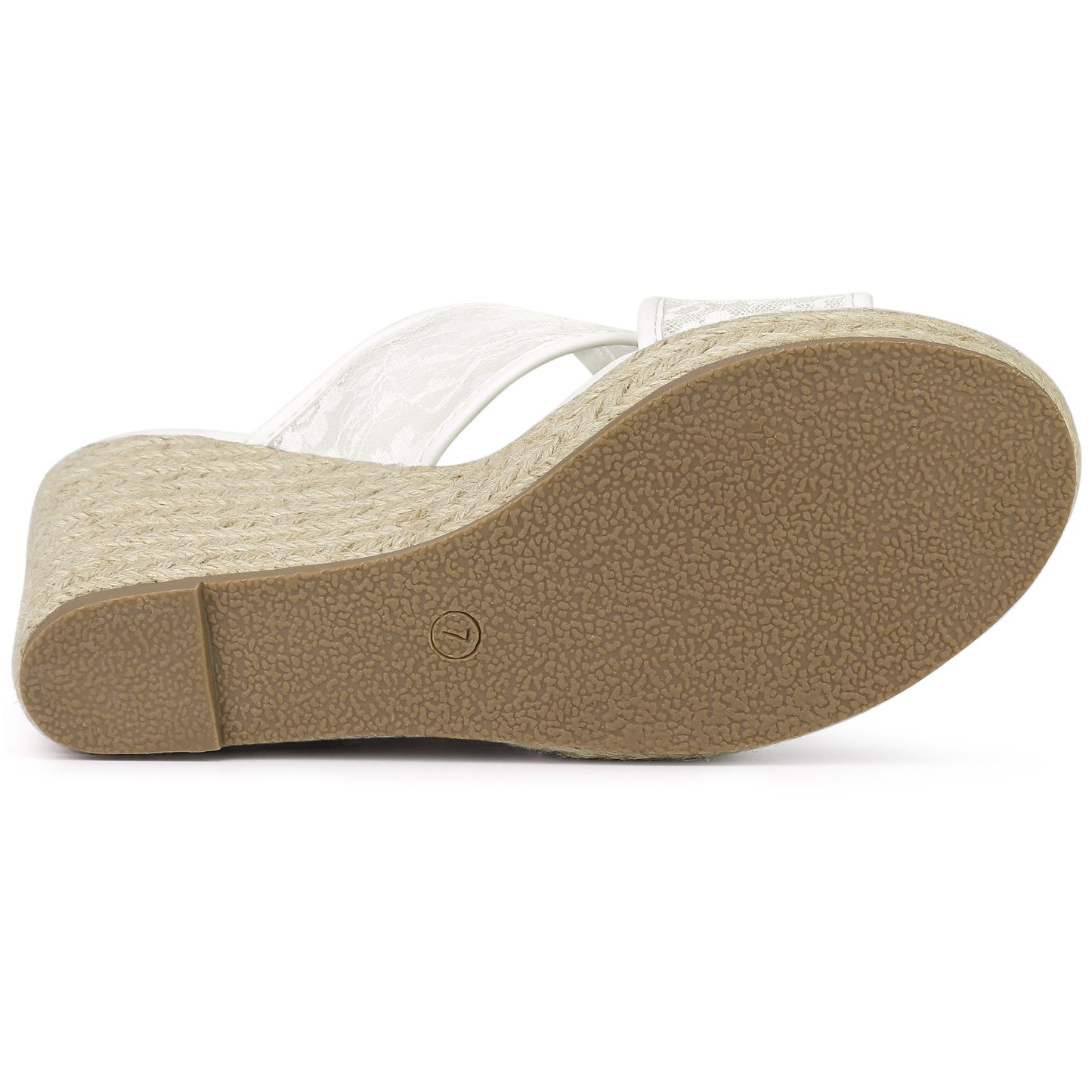 Women's Lace Crisscross Strap Slide Wedge Espadrilles Sandals