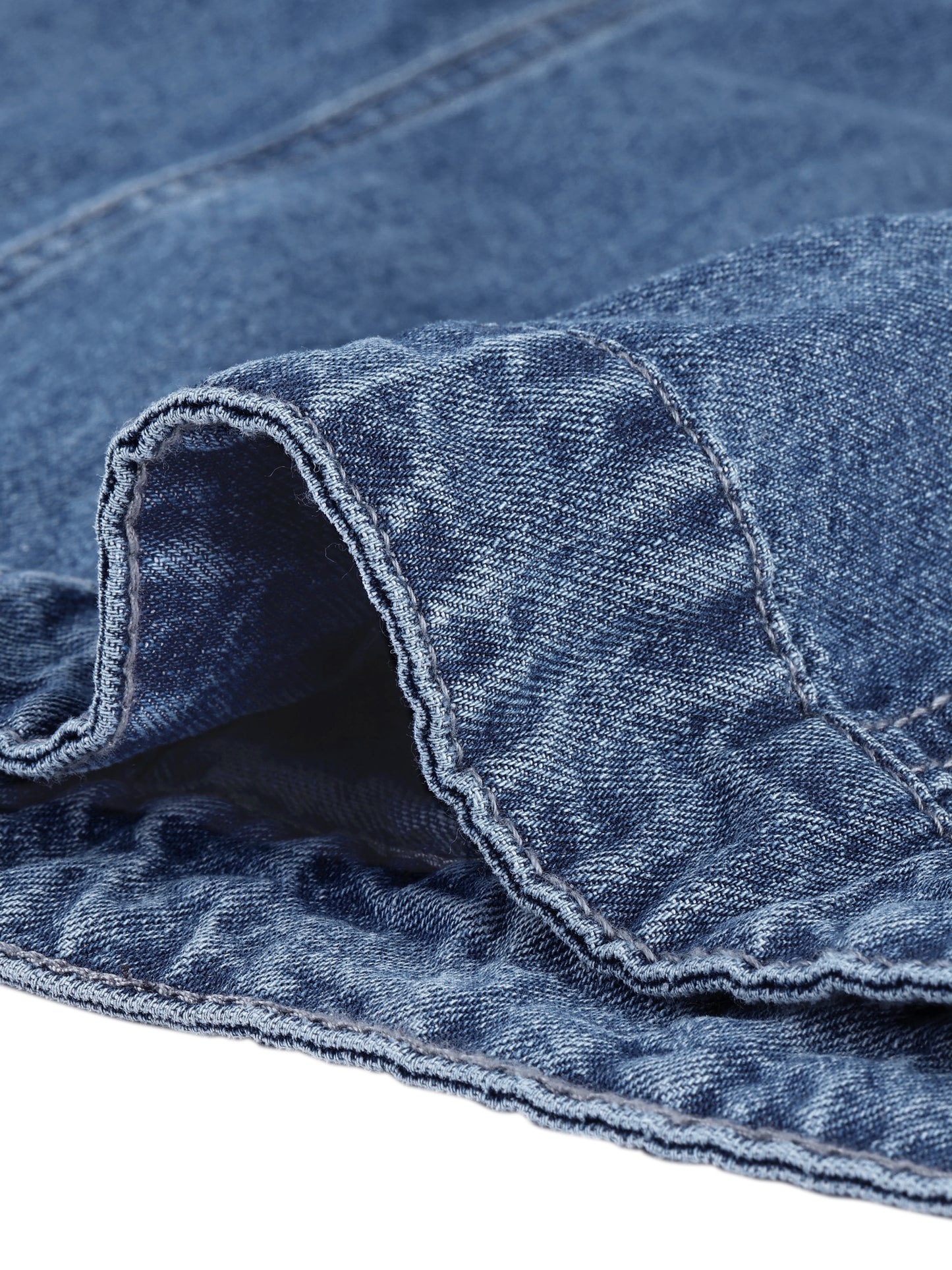 Women's Plus Size Jean Jacket Stitching Button Front Washed Denim Jacket