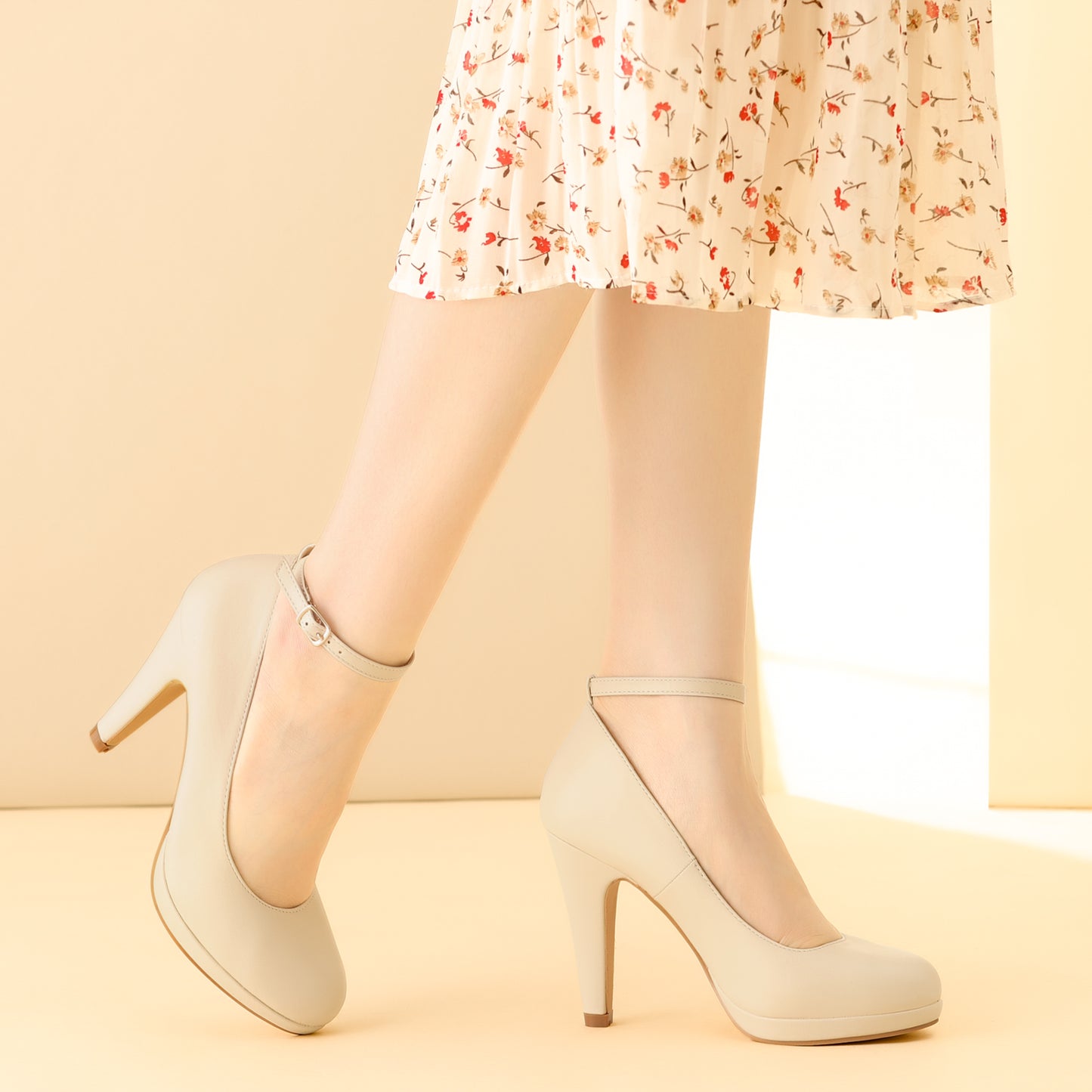 Zapatos Mary Jane para mujer con tiras en el tobillo y tacón alto de aguja
