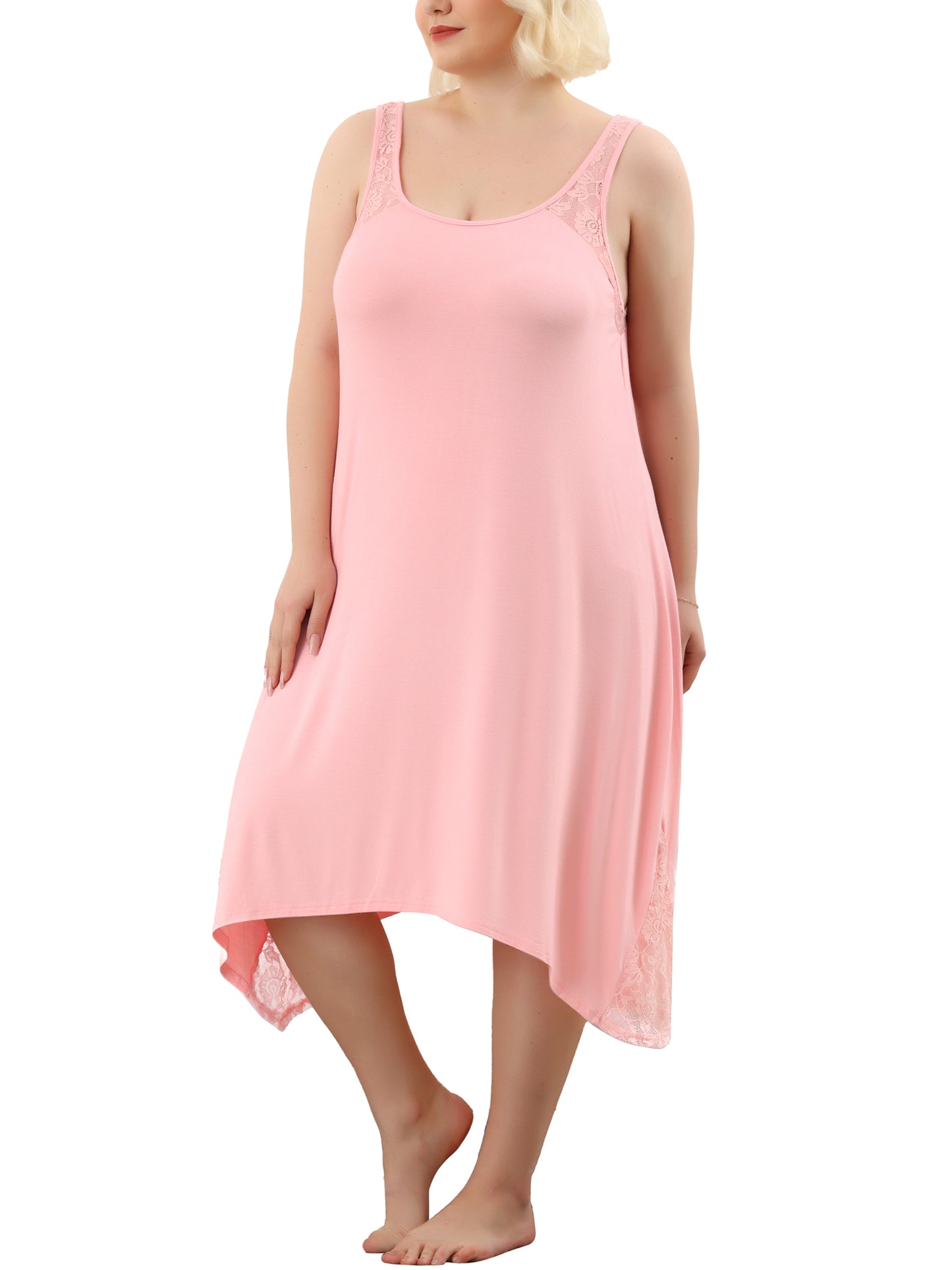 Women's Plus Size Lingerie Lace Chemise Nightgown Sleepwear Nightdress