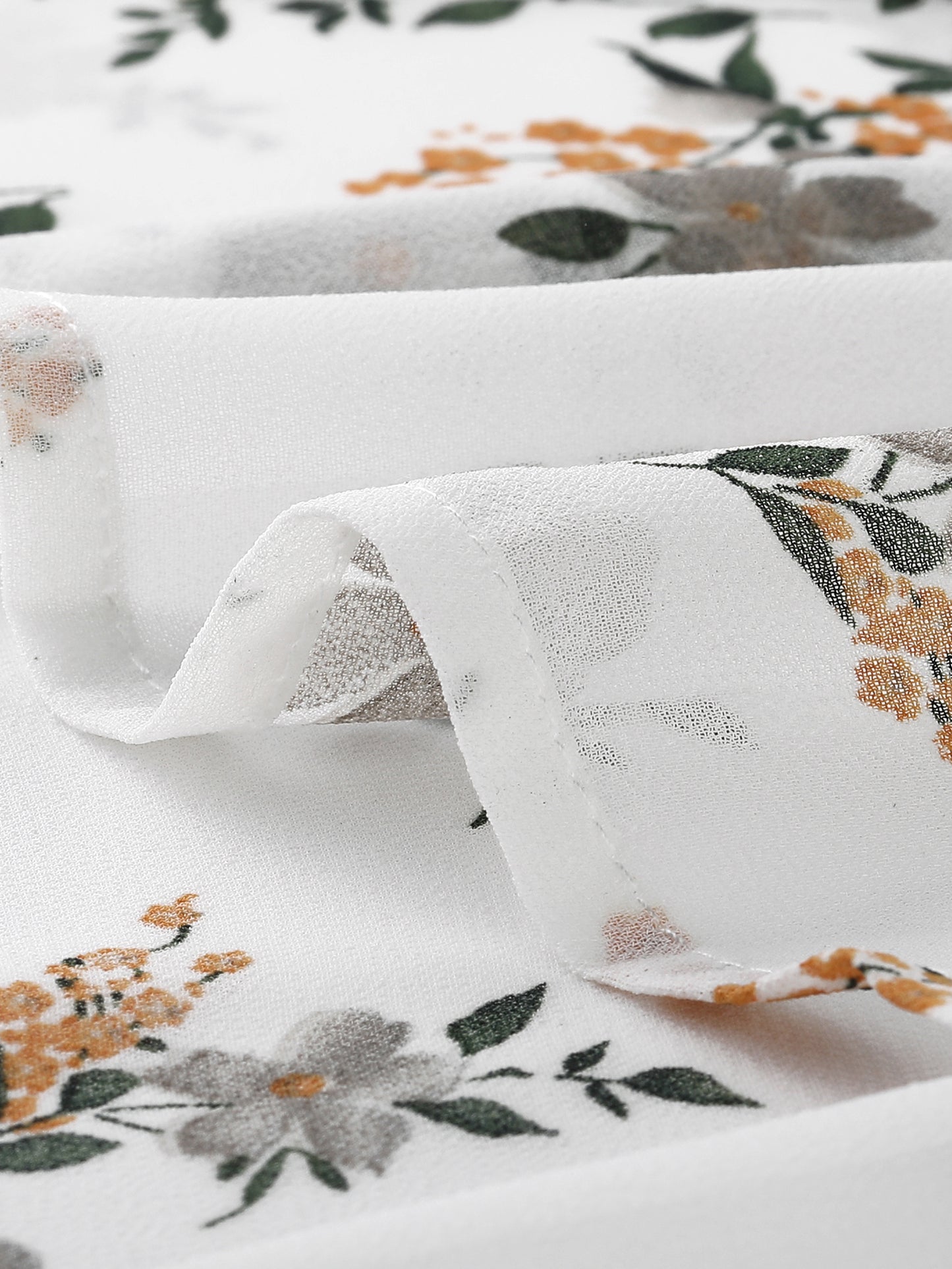 Falda de cola de pez de gasa con cintura elástica y dobladillo con volantes para mujer