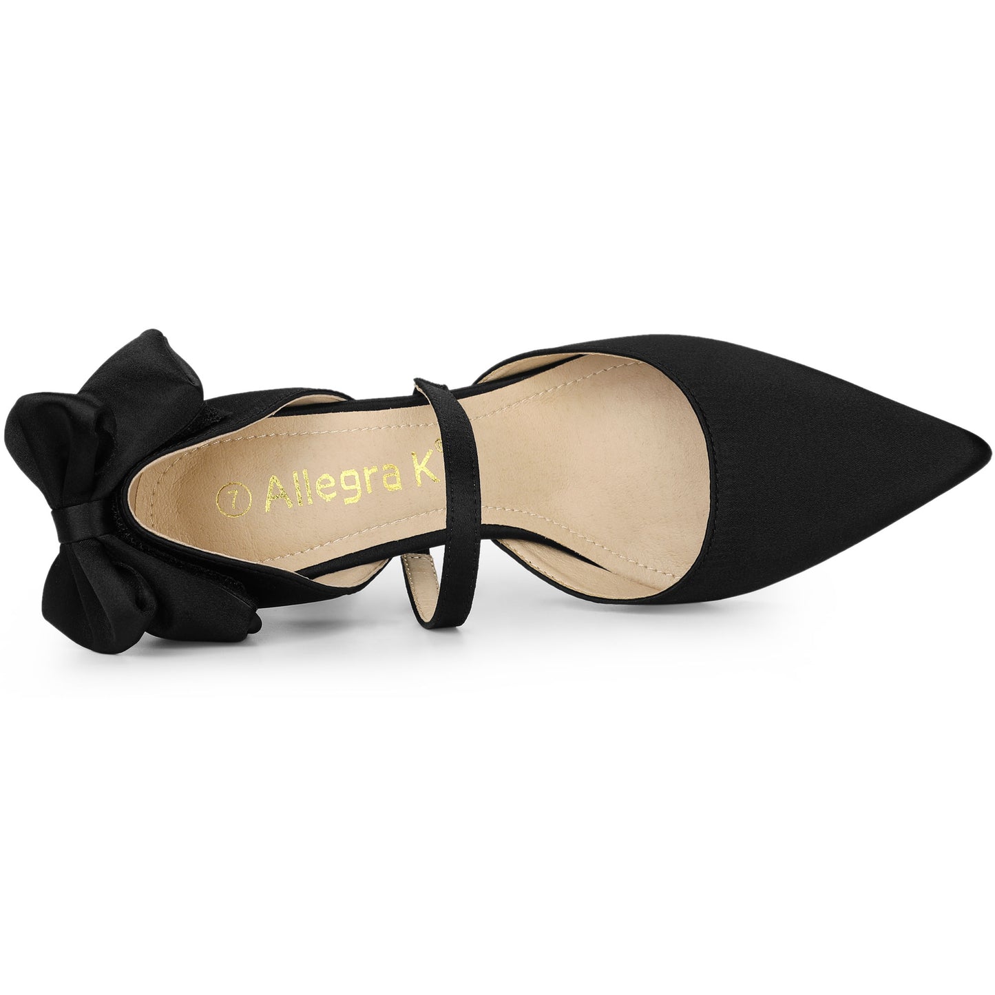 Women's Pointed Toe Bow Satin Stiletto Heels Pumps