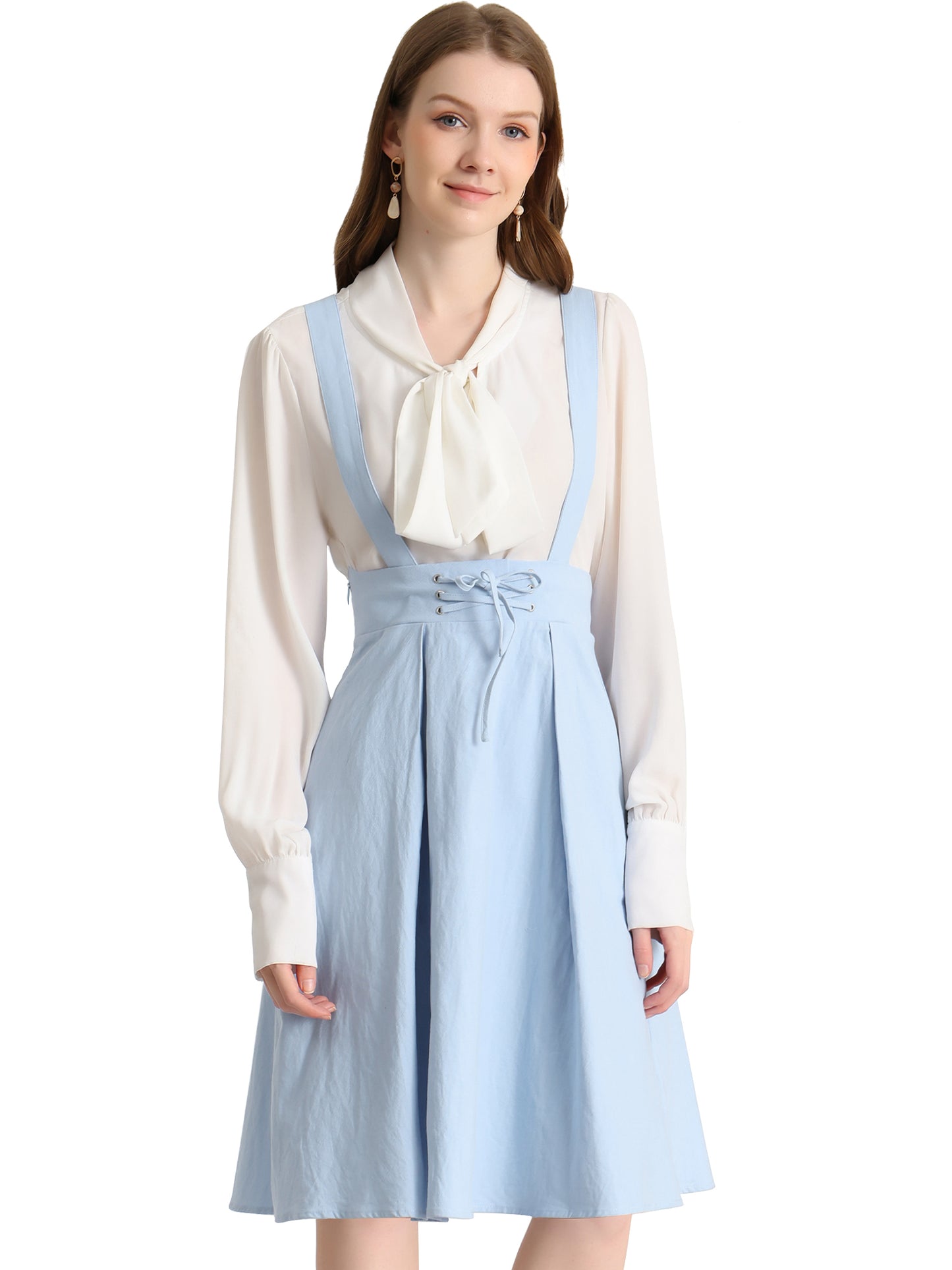 Women's Suspender Skirt High Waist Overall Corset Skater Skirt Short Mini Dress