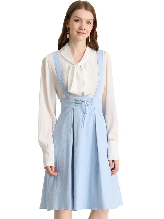 Women's Suspender Skirt High Waist Overall Corset Skater Skirt Short Mini Dress