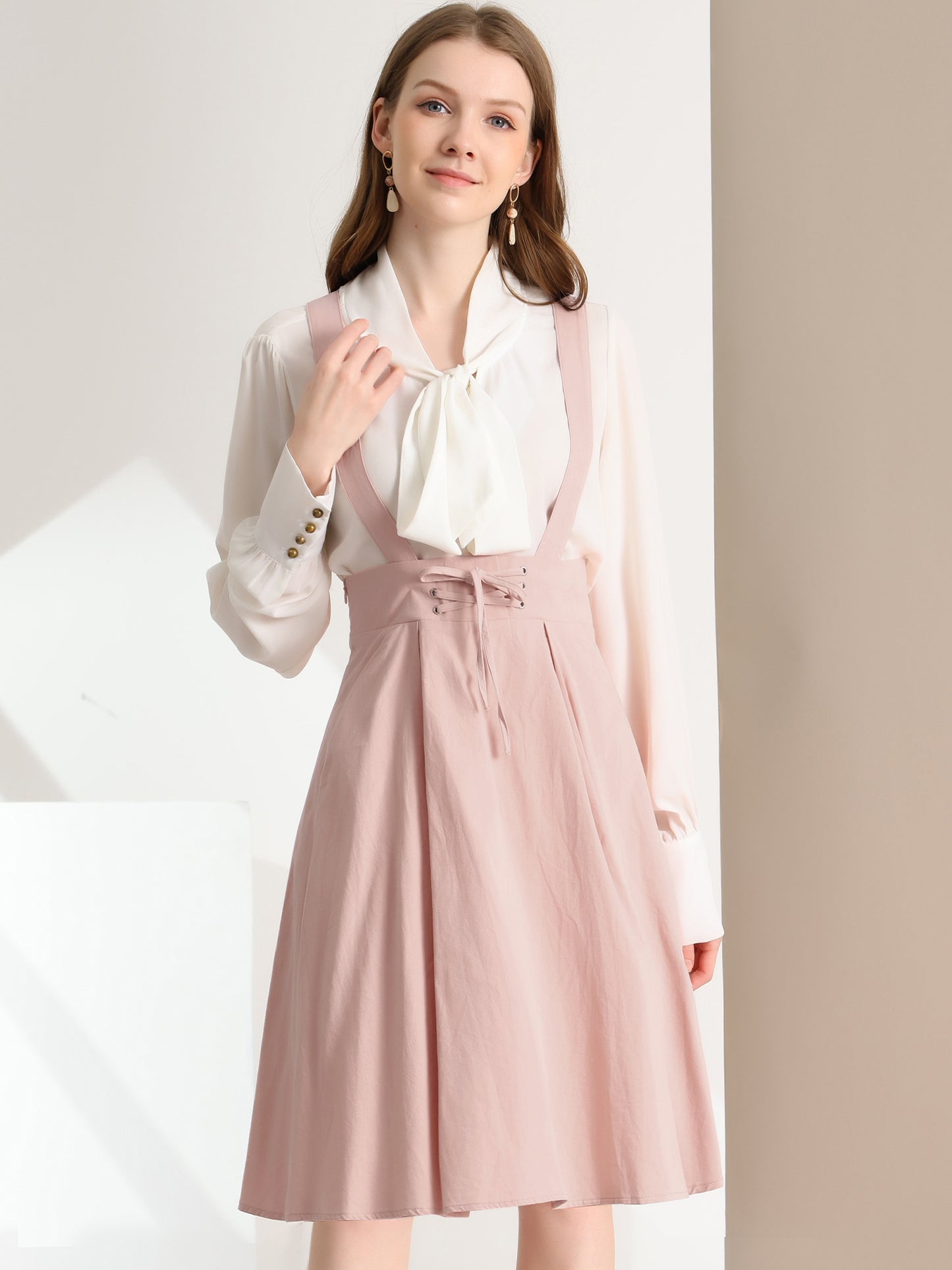 Falda con tirantes y cintura alta para mujer, mono, corsé, falda skater, minivestido corto