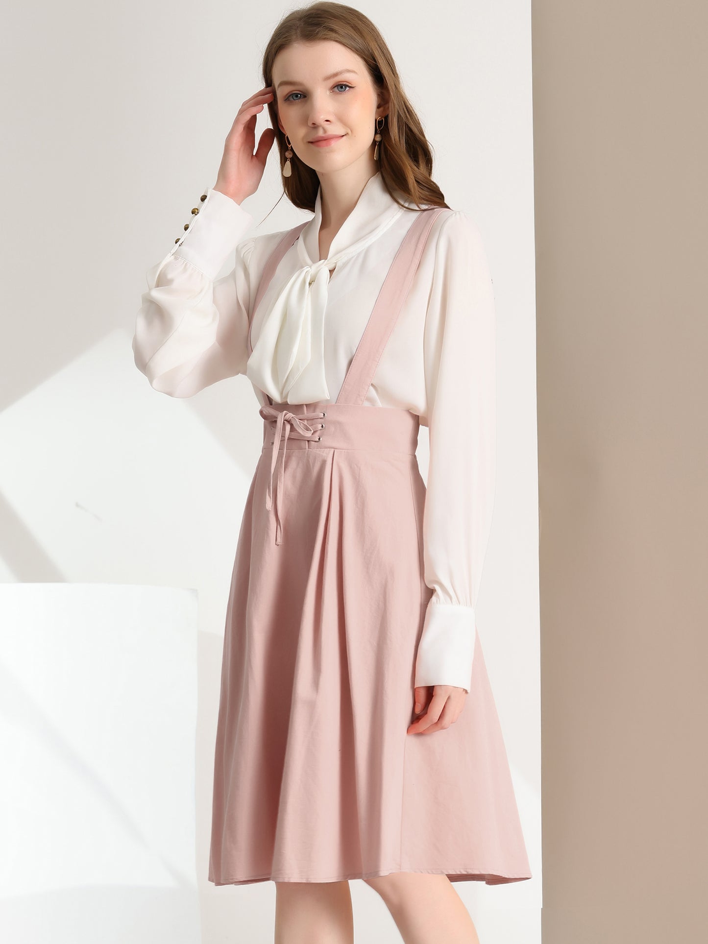 Falda con tirantes y cintura alta para mujer, mono, corsé, falda skater, minivestido corto