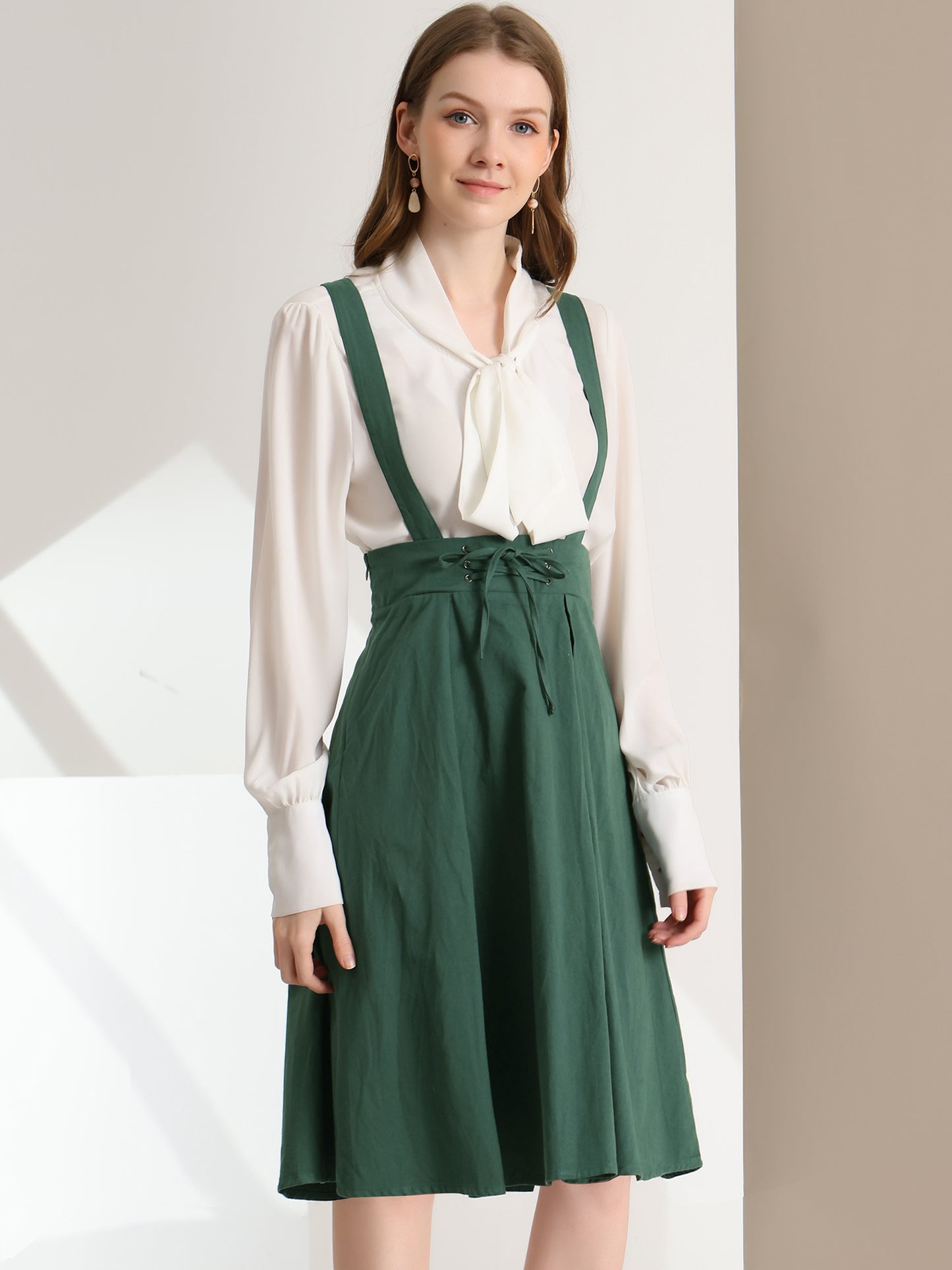 Falda con tirantes y cintura alta para mujer, mono, corsé, falda skater, minivestido corto