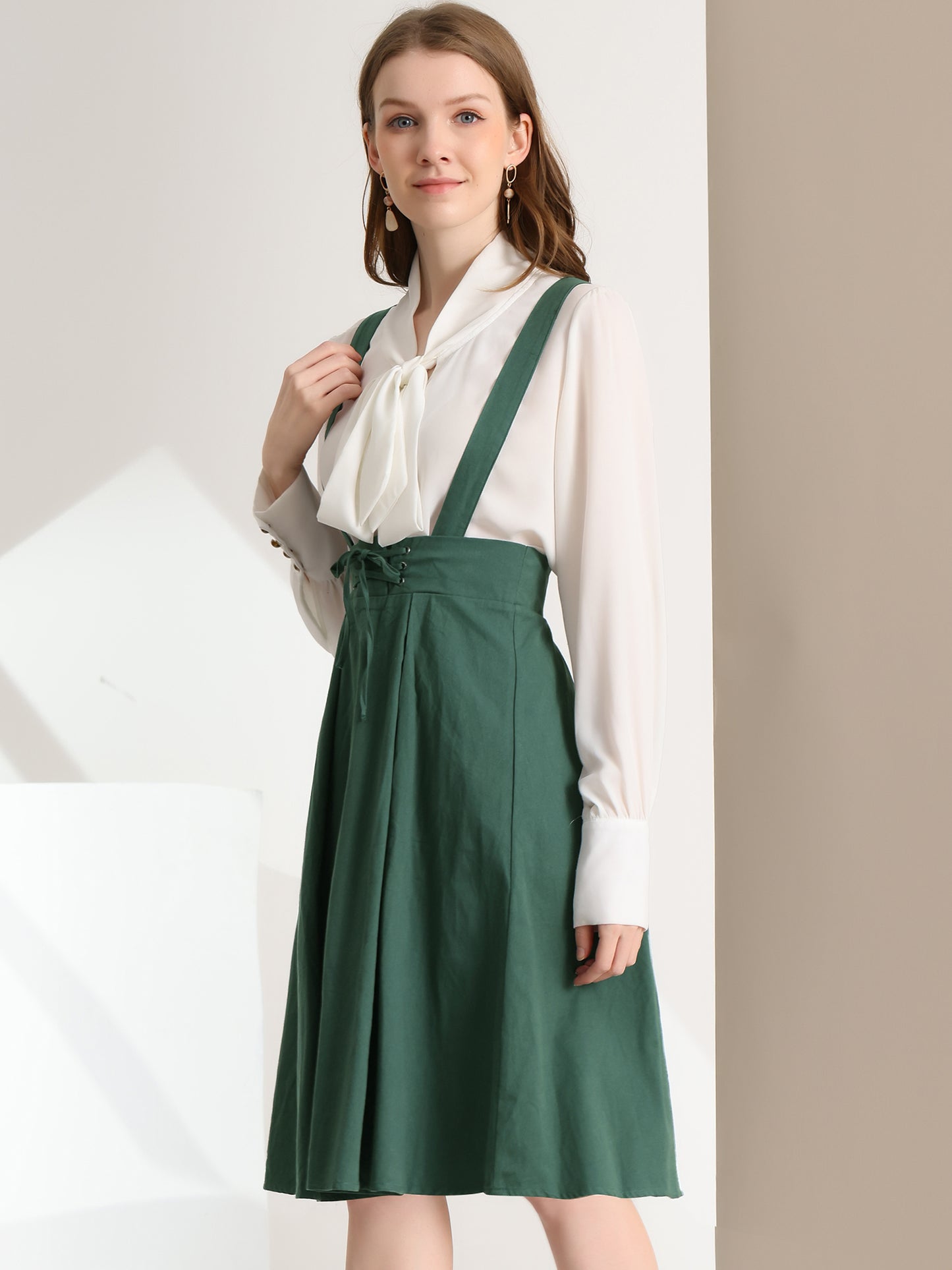 Falda con tirantes y cintura alta para mujer, mono, corsé, falda skater, minivestido corto