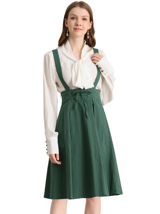 Women's Suspender Skirt High Waist Overall Corset Skater Skirt Short Mini Dress