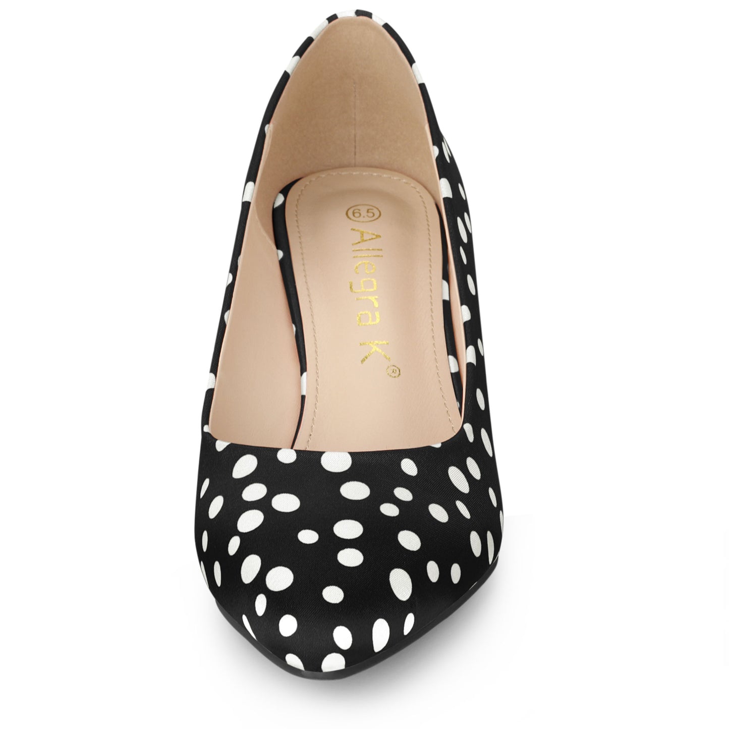 Women's Pointed Toe Polka Dots Kitten Heels Pumps