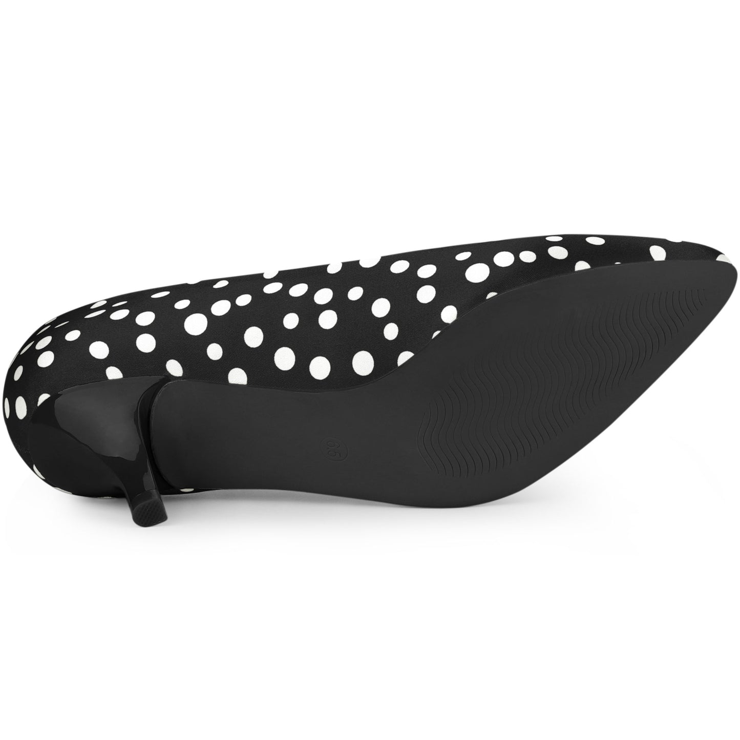 Women's Pointed Toe Polka Dots Kitten Heels Pumps
