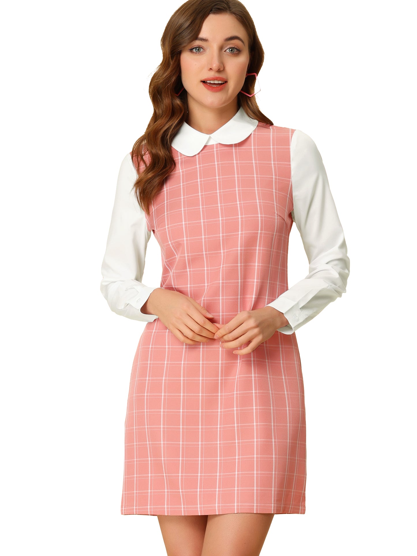 Women's Peter Pan Long Sleeve Mini Dress