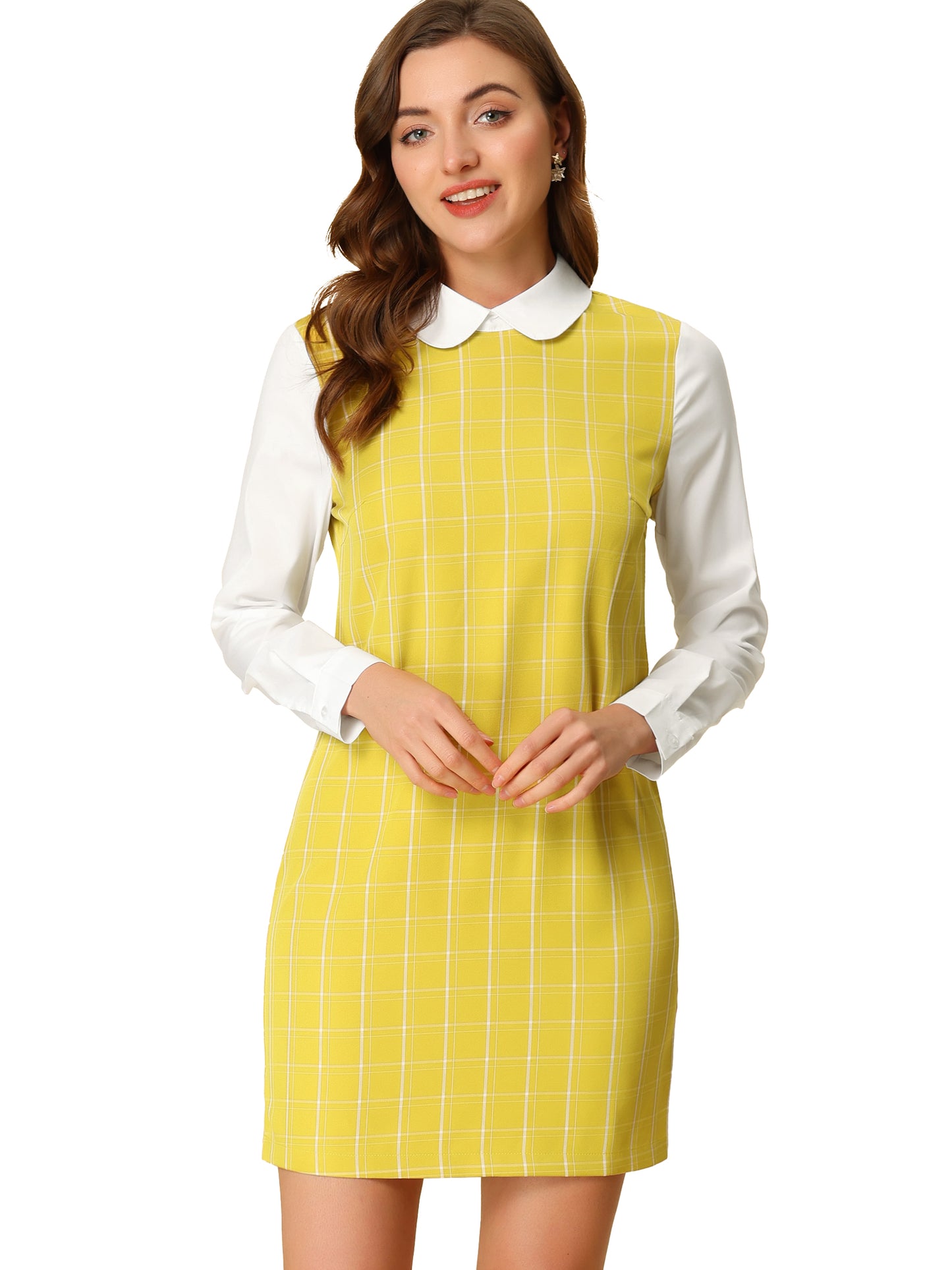 Women's Peter Pan Long Sleeve Mini Dress