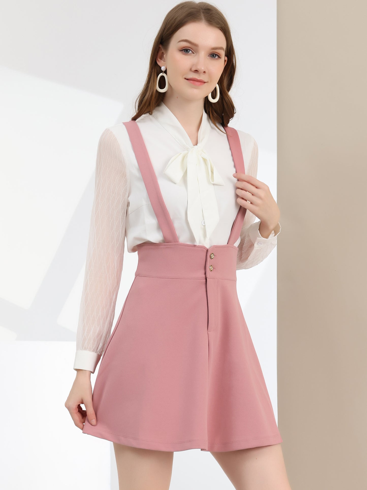Women's Overall Skirt Straps Flared Skater Short Suspender Skirt